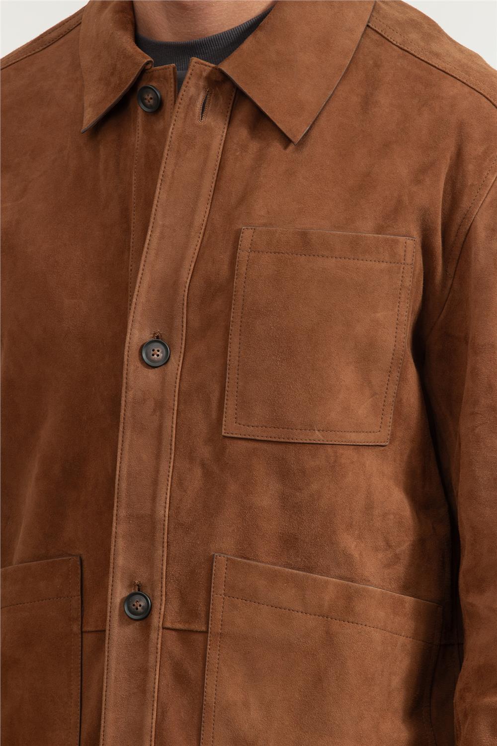 BOSS C-Markuedo Erkek Süet Mont