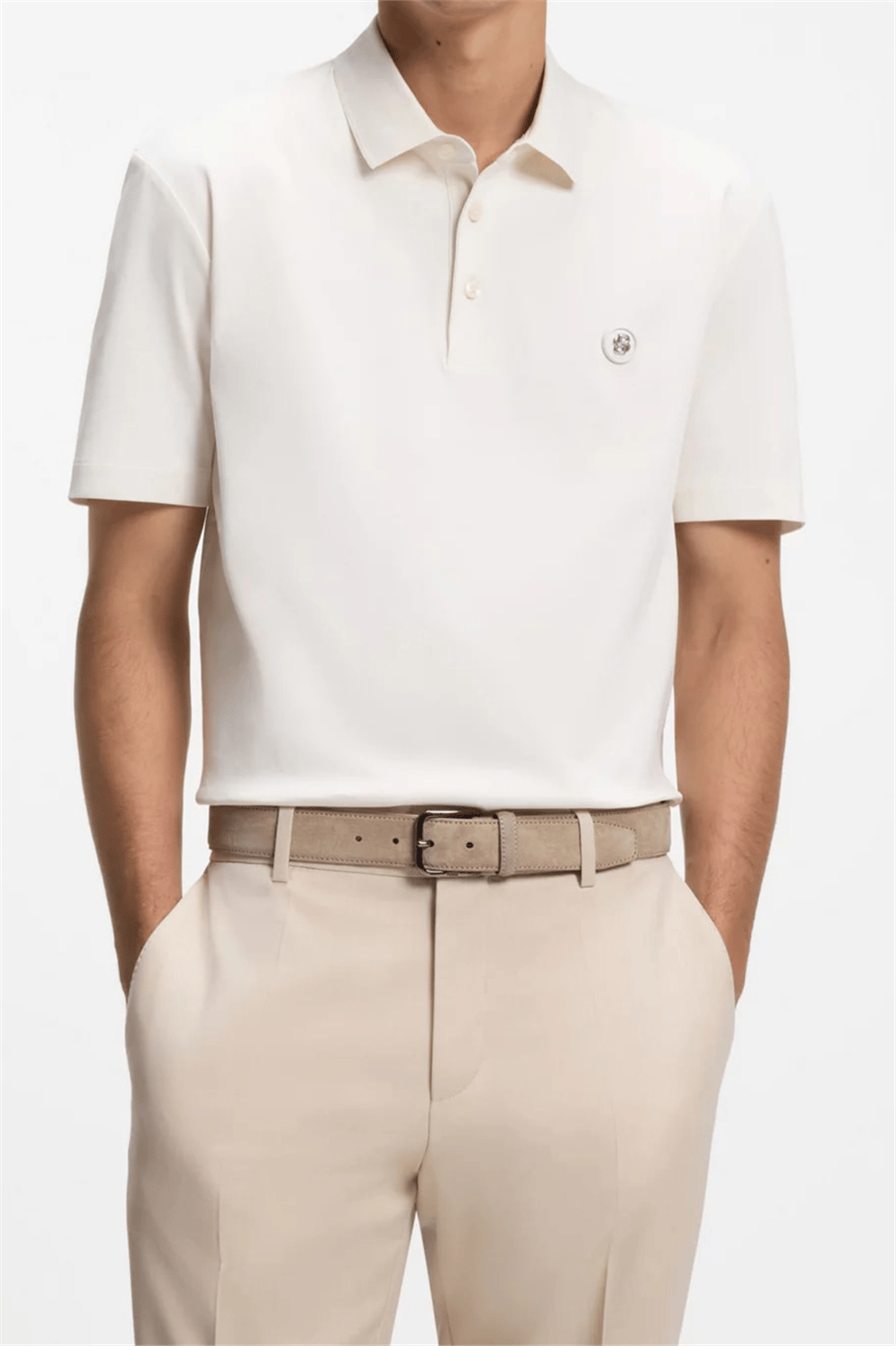 BOSS C Parris 01 Erkek Polo Yaka T-Shirt Beyaz