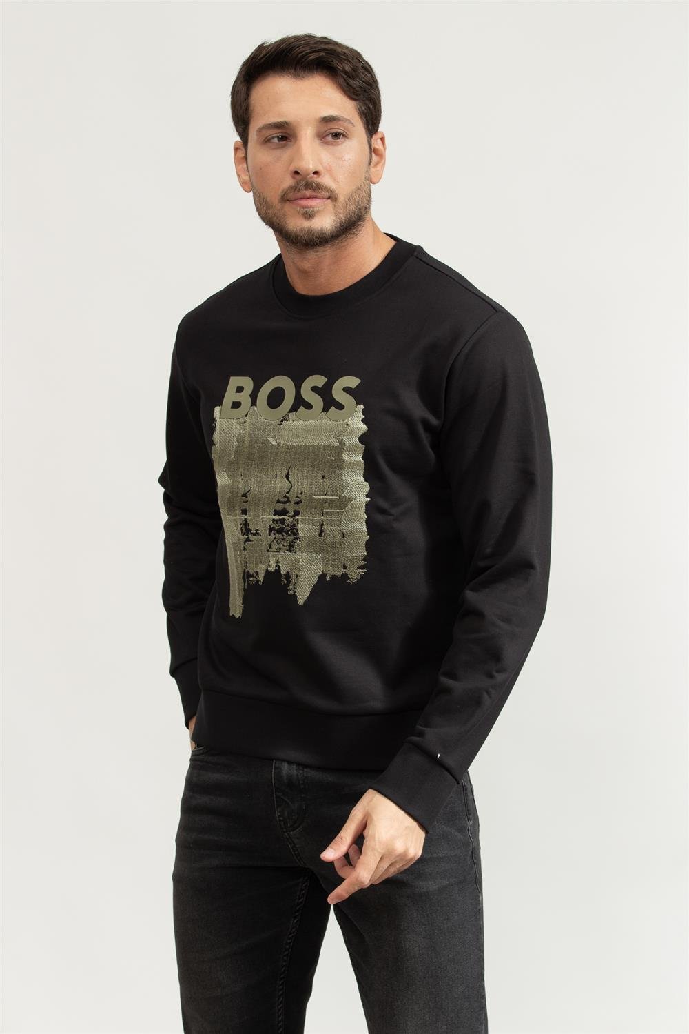 BOSS C-Soleri Erkek Bisiklet Yaka Sweatshirt