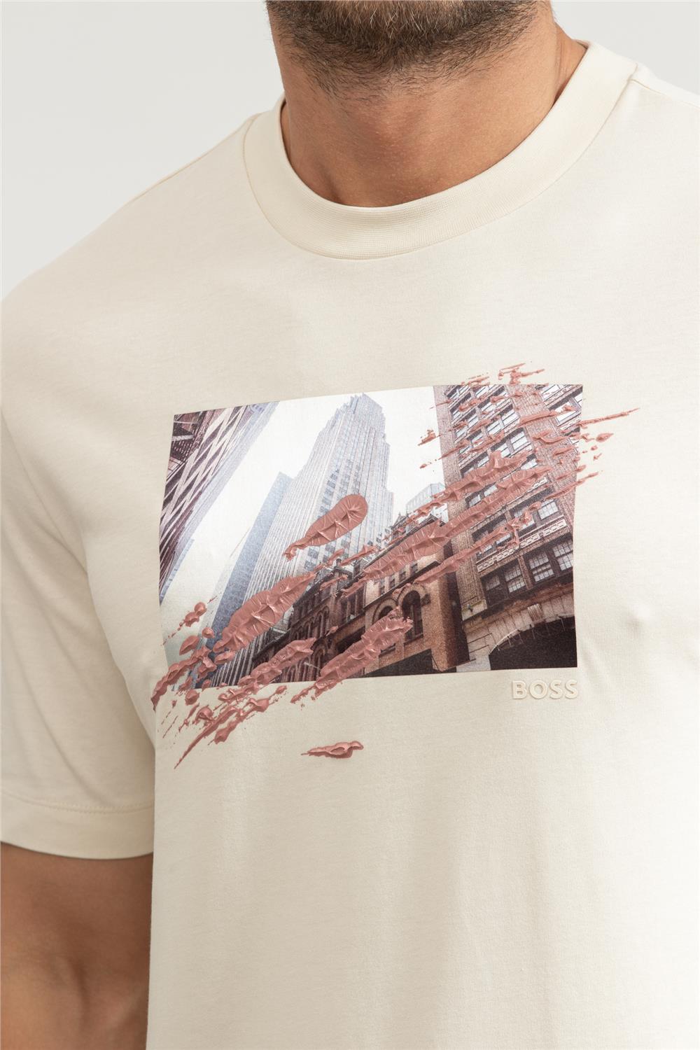 BOSS C-Taut Erkek Bisiklet Yaka T-Shirt