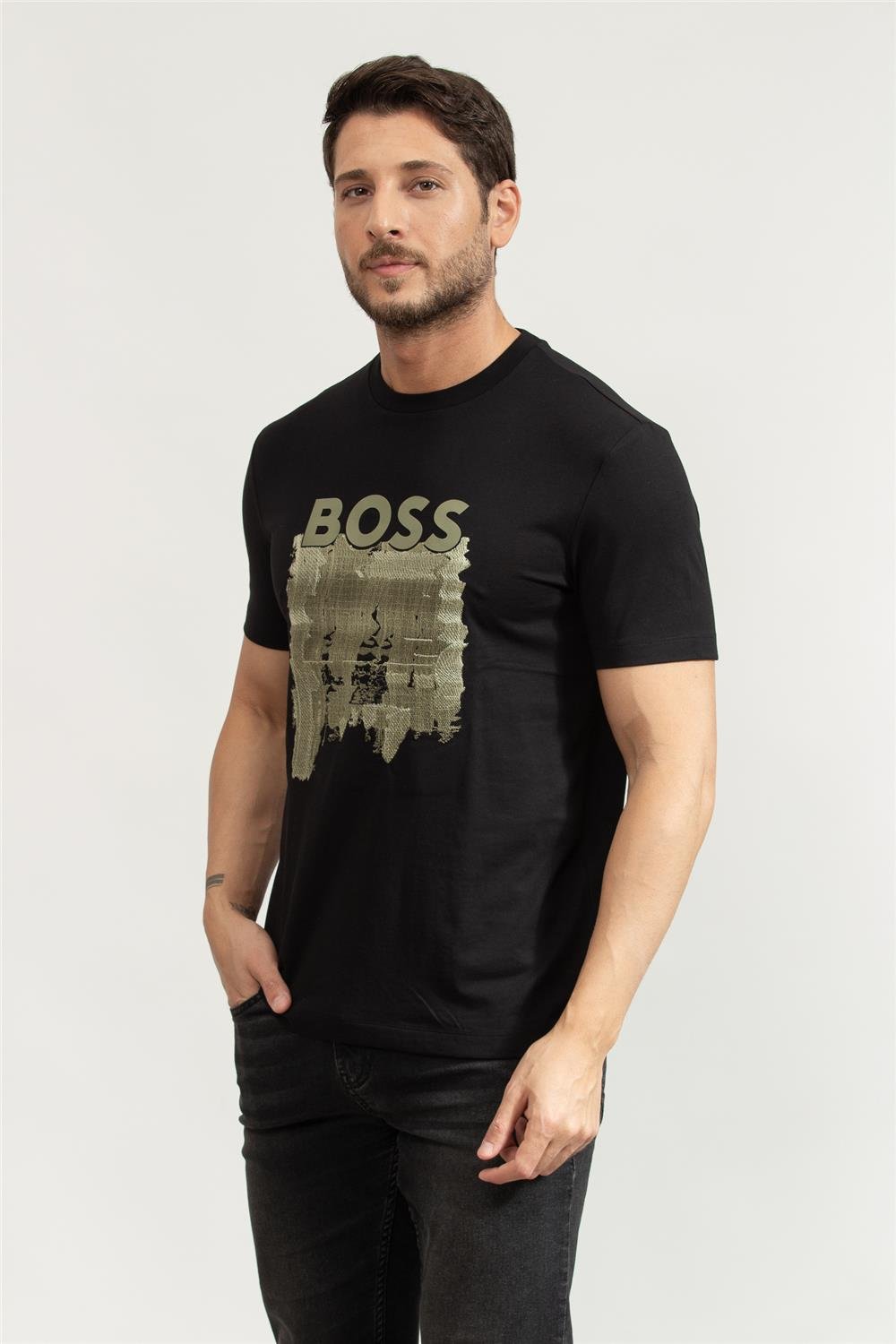 BOSS C-Thompson Erkek Bisiklet Yaka T-Shirt