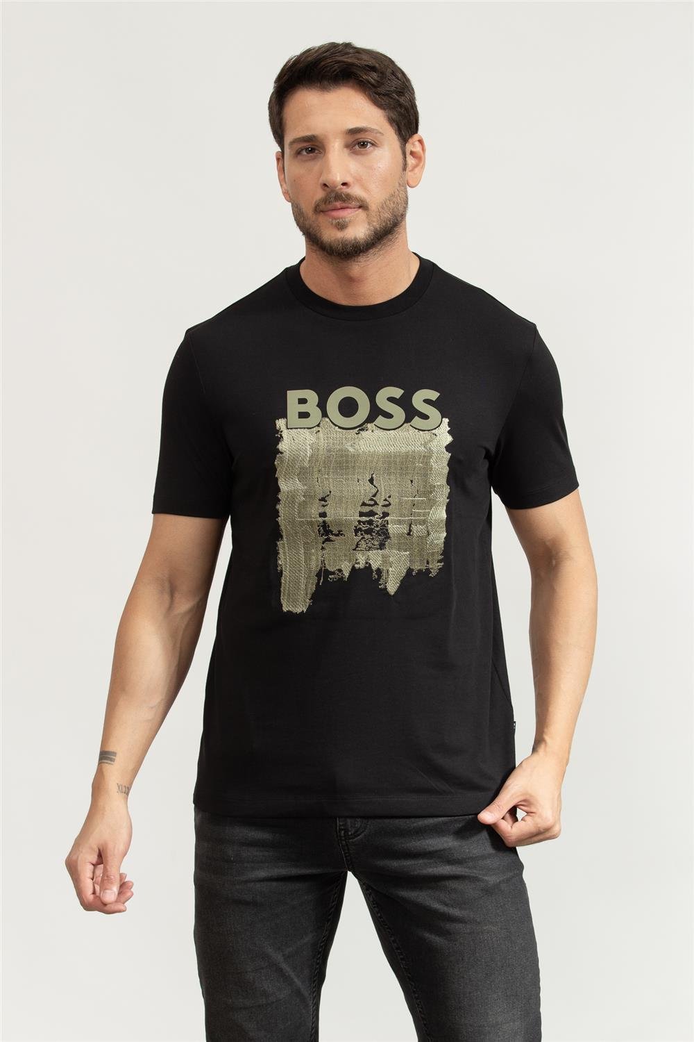 BOSS C-Thompson Erkek Bisiklet Yaka T-Shirt