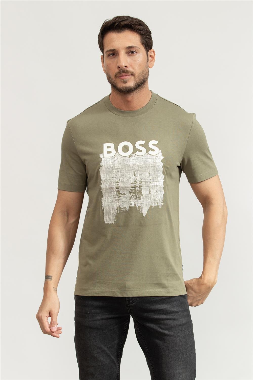 BOSS C-Thompson Erkek Bisiklet Yaka T-Shirt