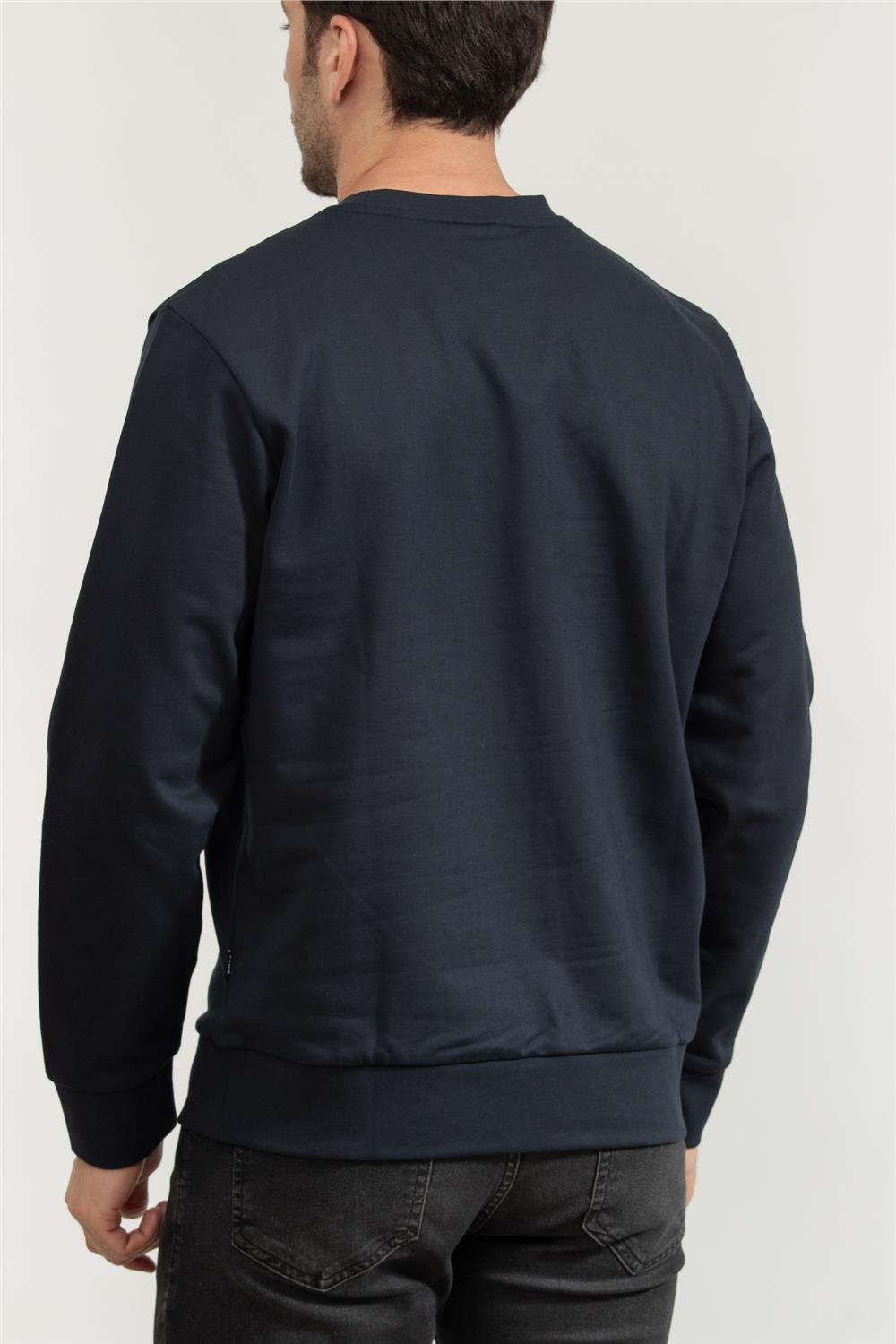 Boss Erkek Bisiklet Yaka Sweatshirt