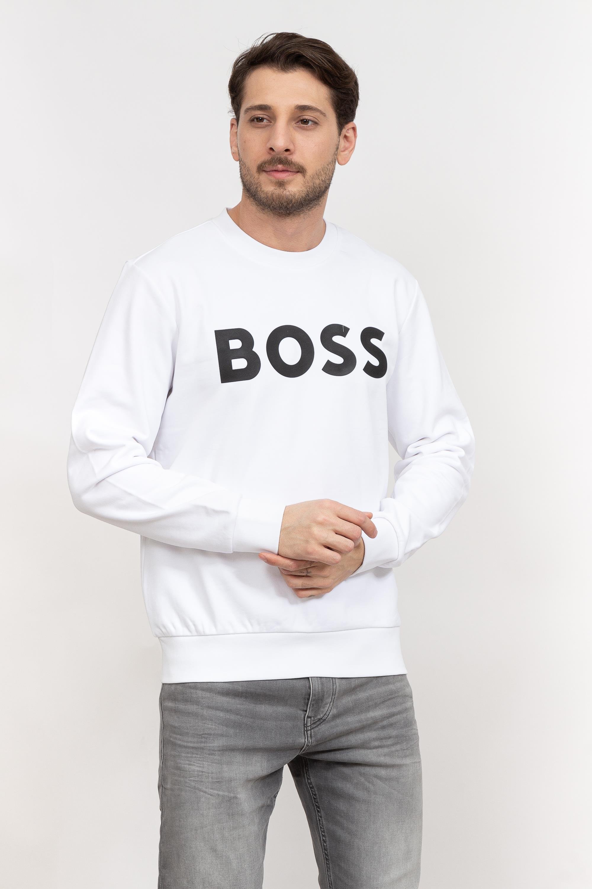 Boss Erkek Bisiklet Yaka Sweatshirt