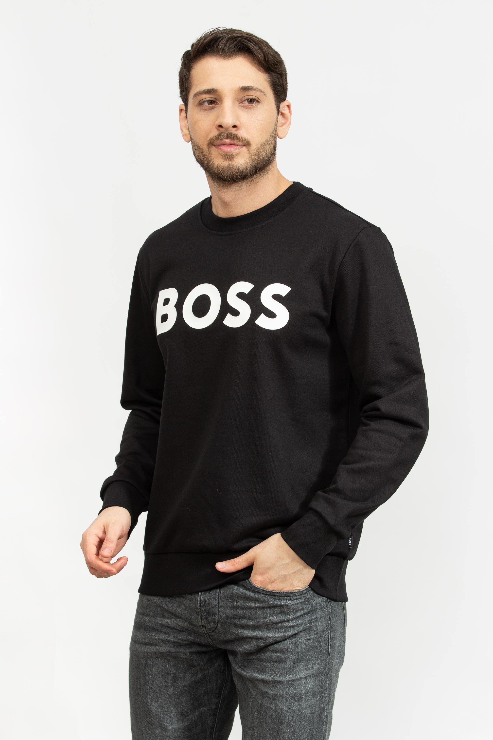 Boss Erkek Bisiklet Yaka Sweatshirt