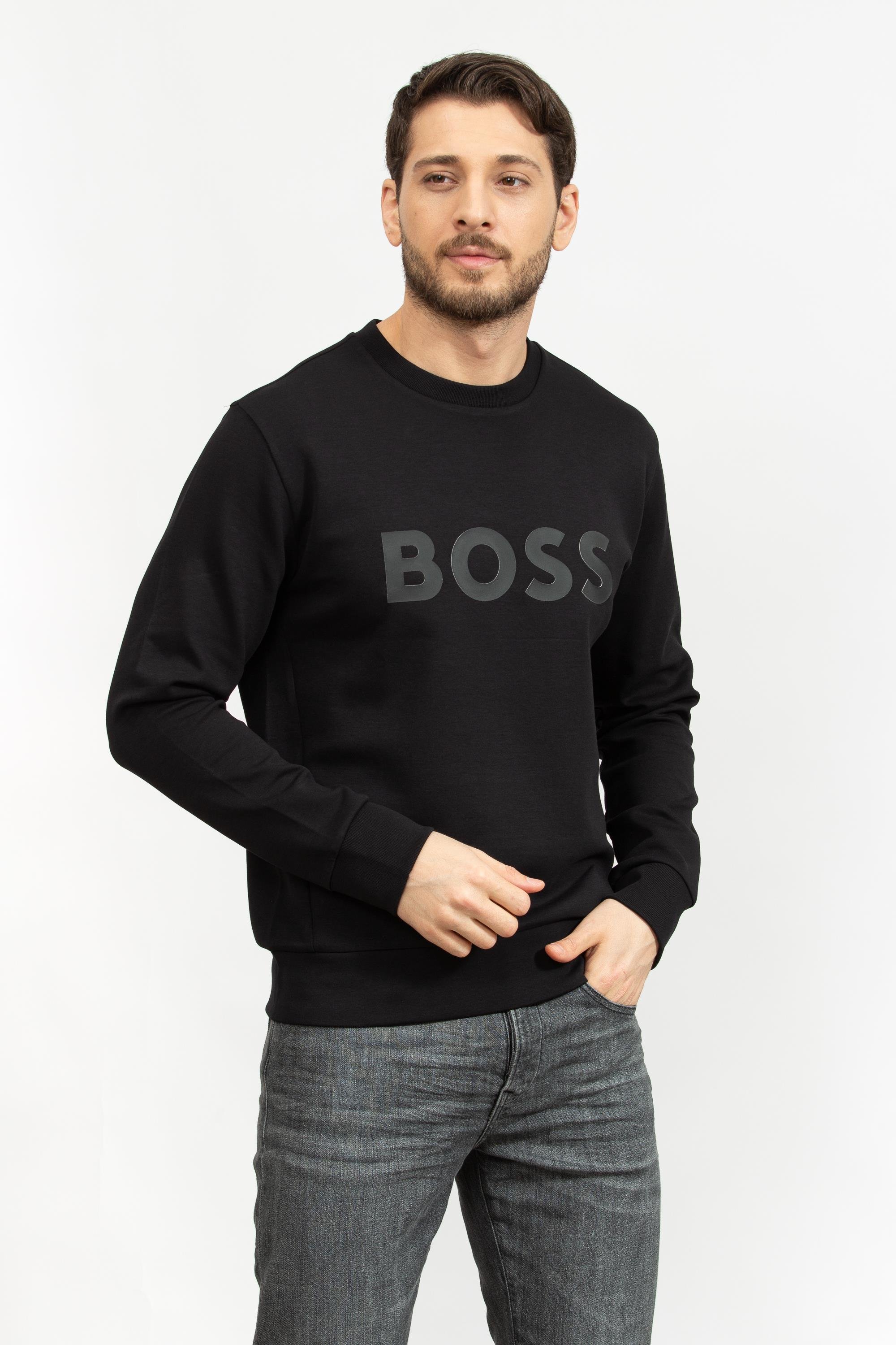 Boss Erkek Bisiklet Yaka Sweatshirt