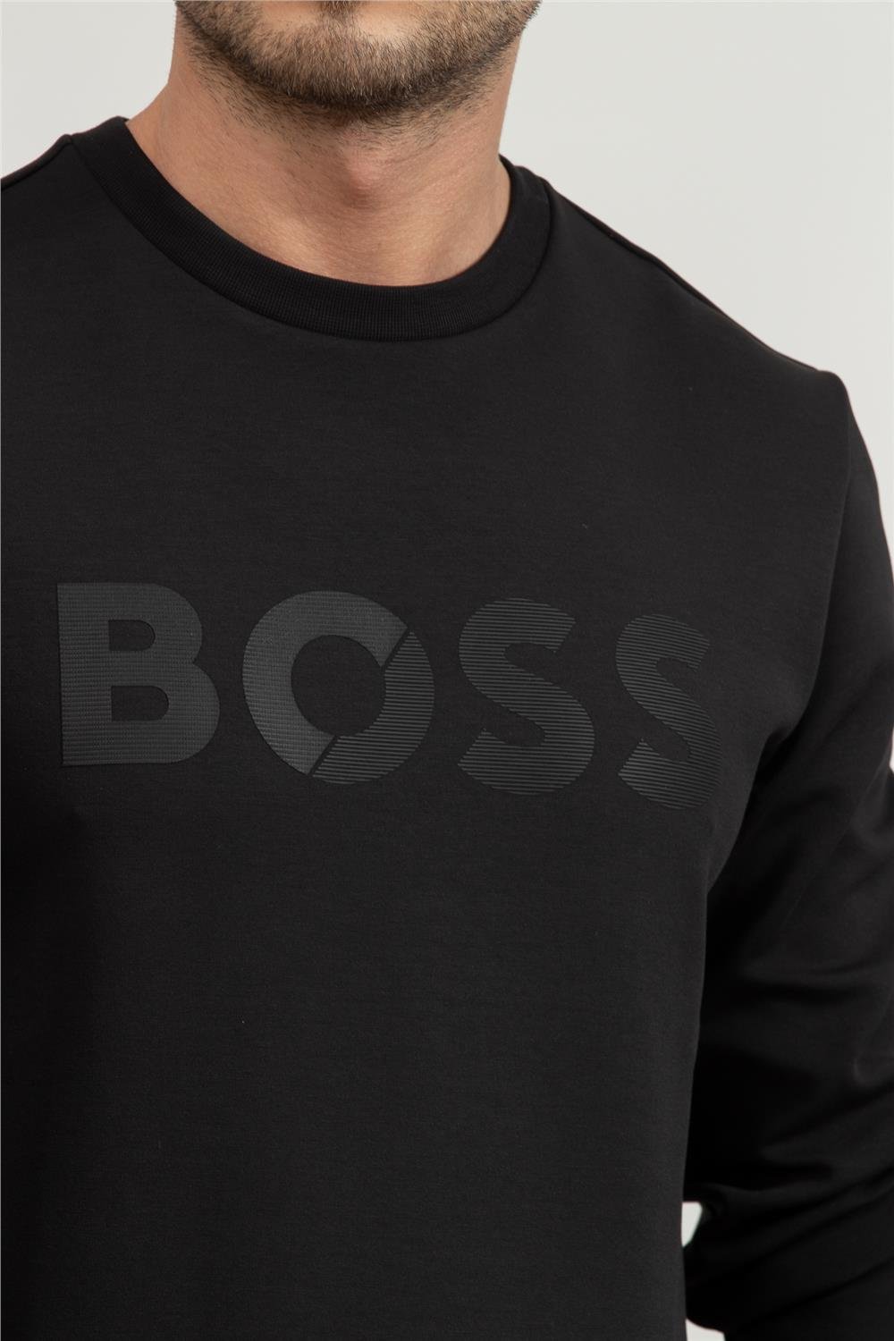 Boss Erkek Bisiklet Yaka Sweatshirt