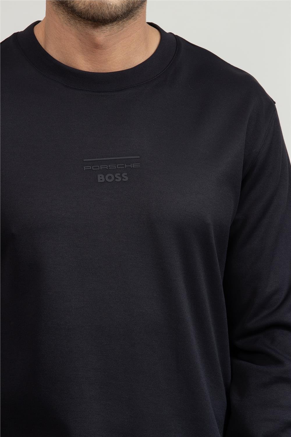 Boss Erkek Bisiklet Yaka Sweatshirt