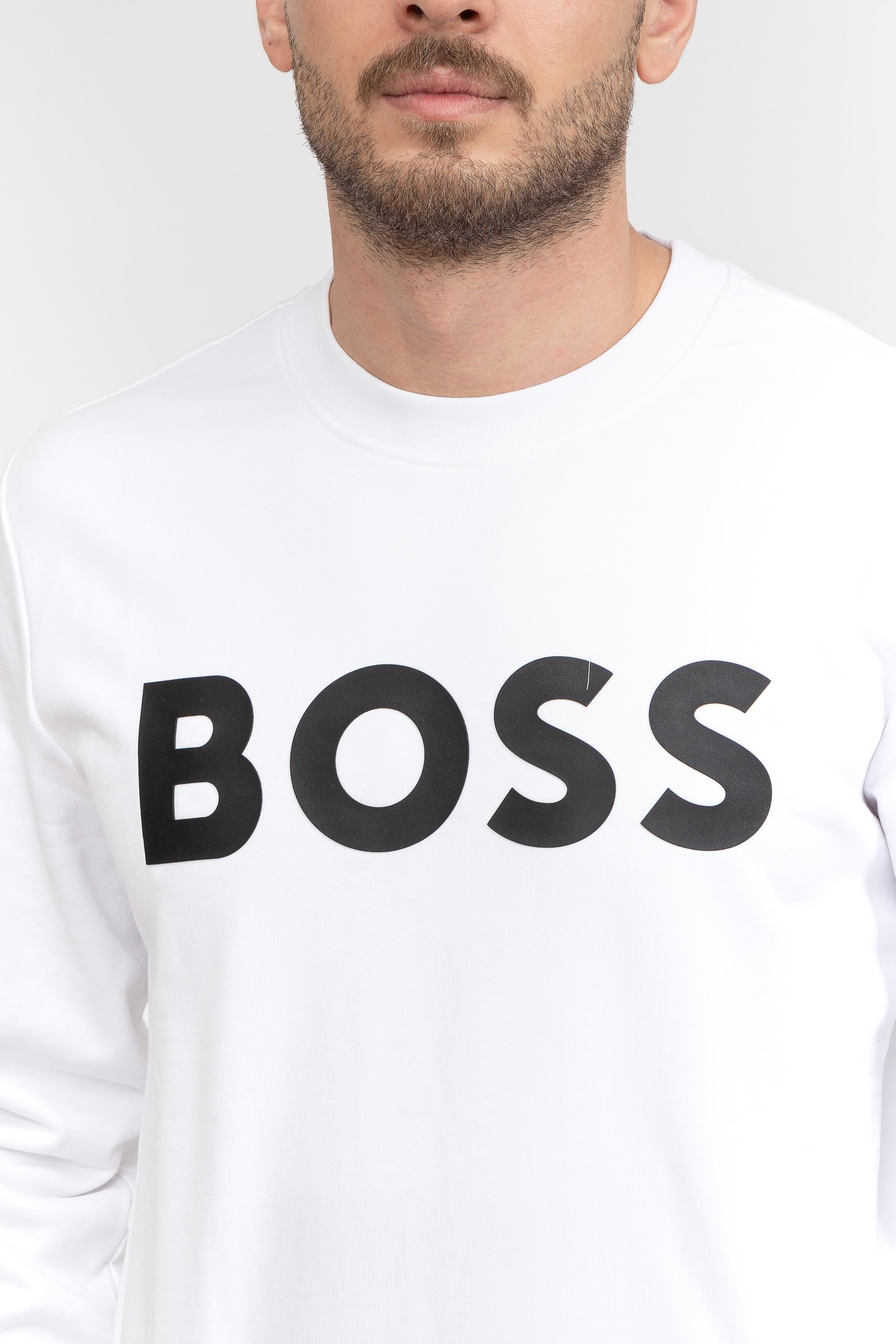 Boss Erkek Bisiklet Yaka Sweatshirt