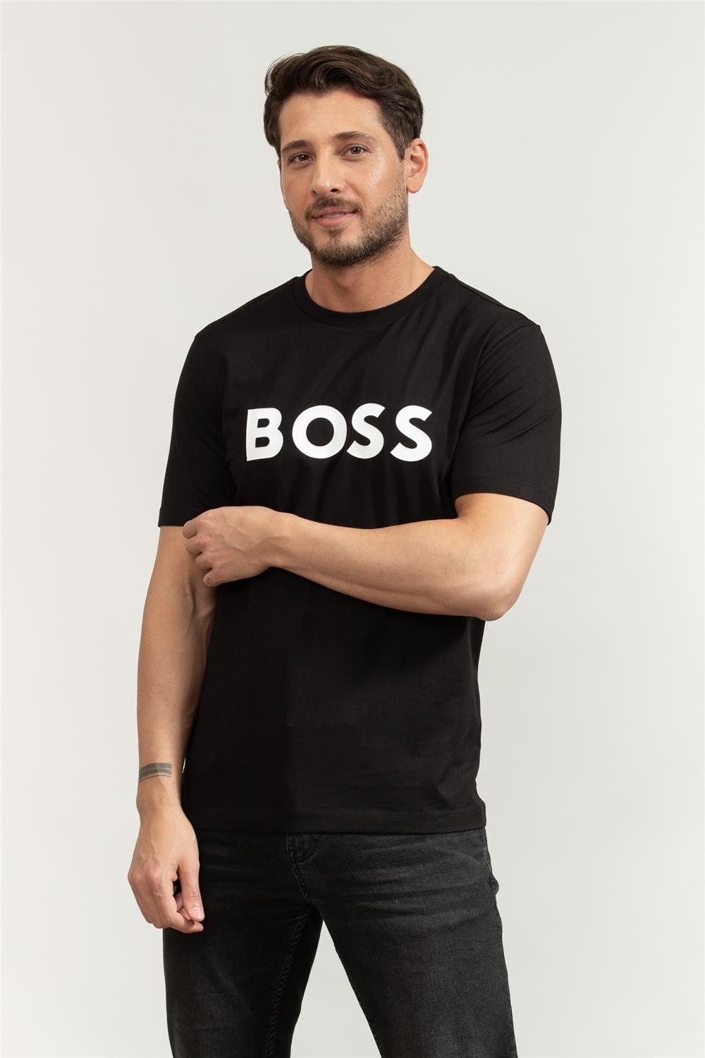 Boss Erkek Bisiklet Yaka T-Shirt