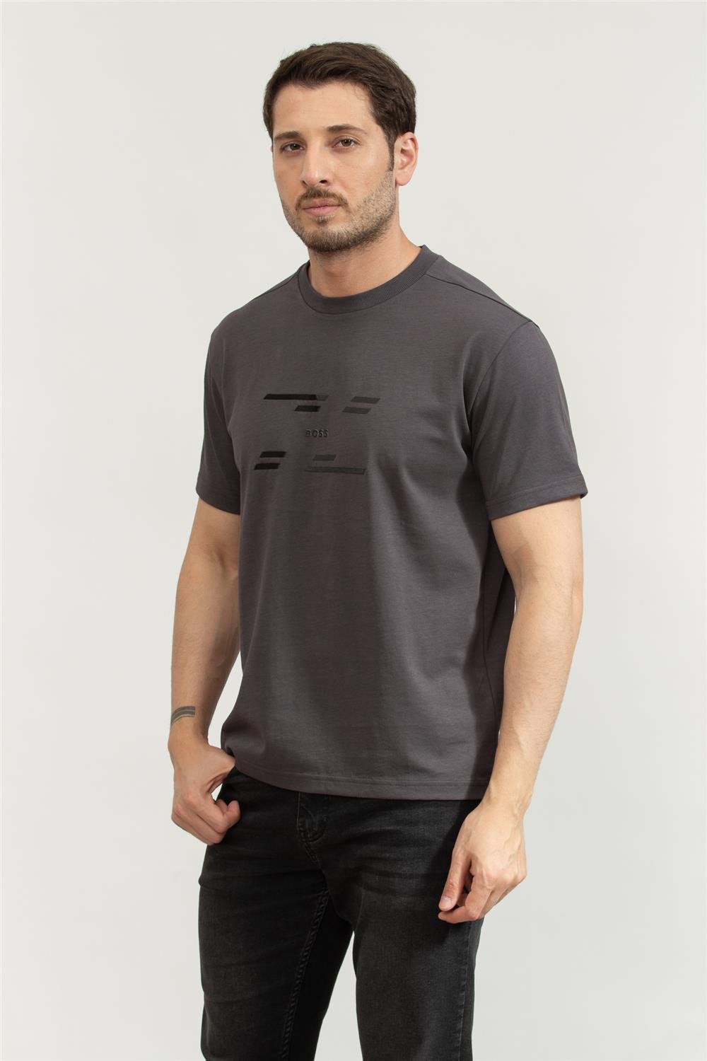 Boss Erkek Bisiklet Yaka T-Shirt