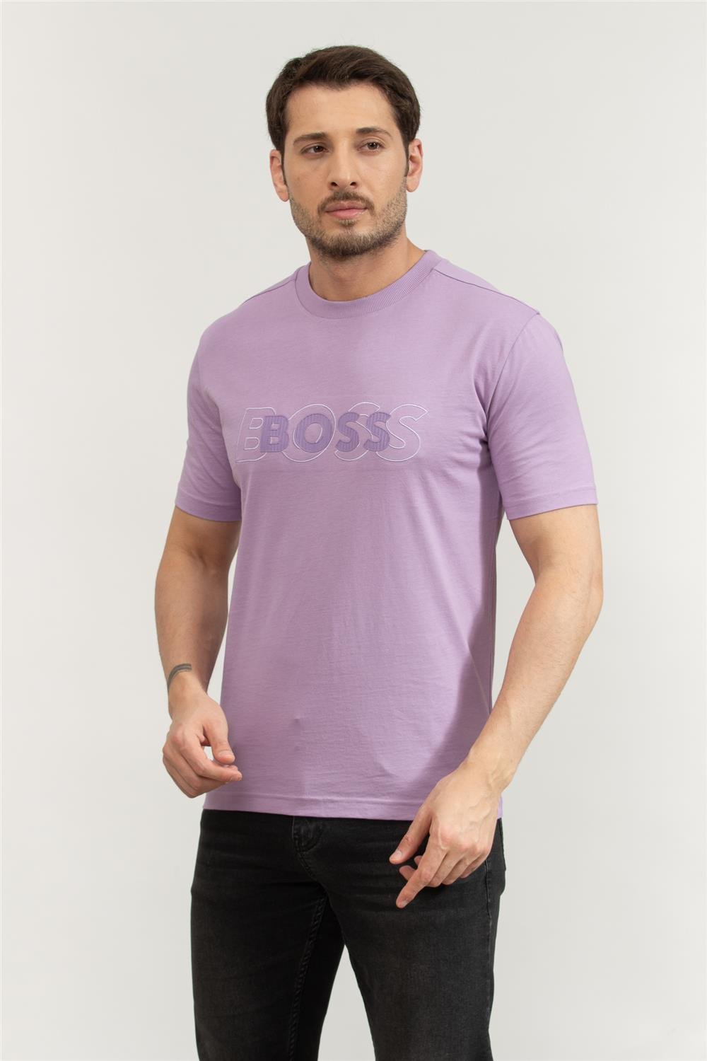 Boss Erkek Bisiklet Yaka T-Shirt