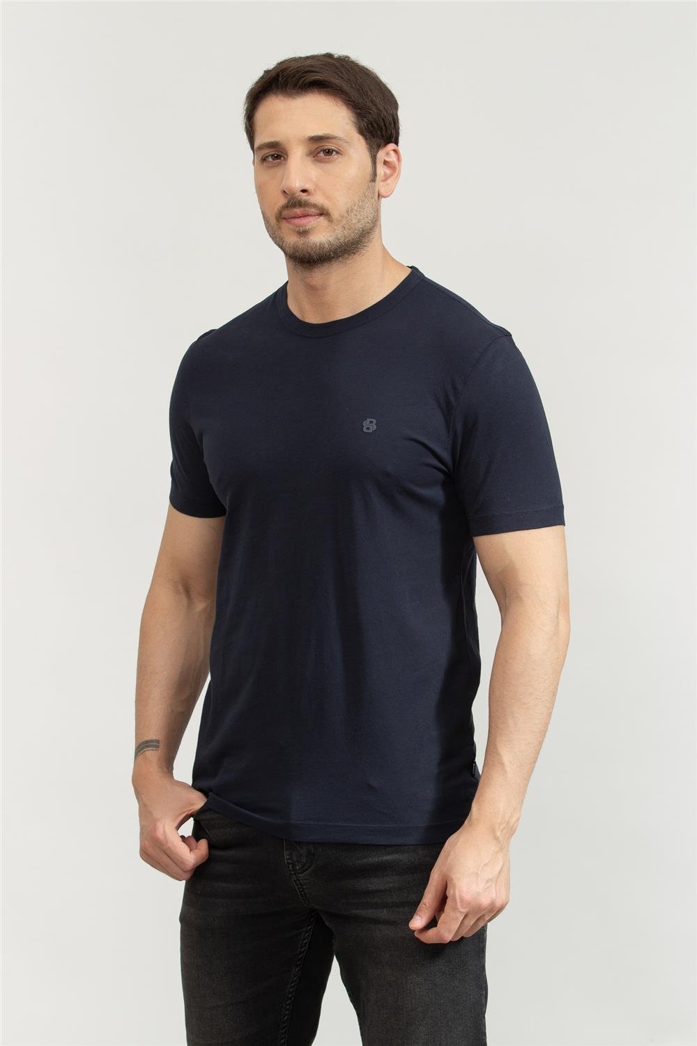 Boss Erkek Bisiklet Yaka T-Shirt