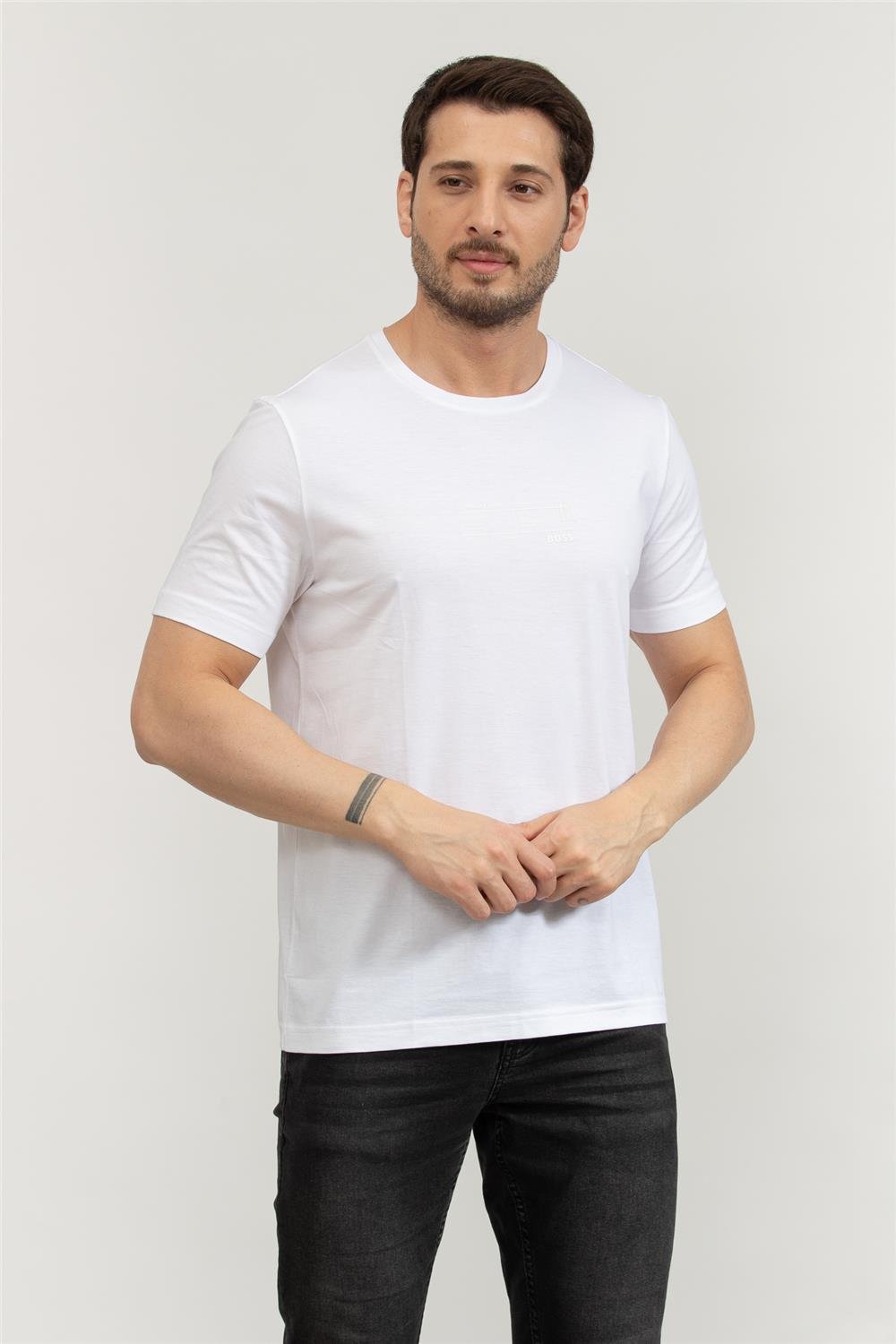 Boss Erkek Bisiklet Yaka T-Shirt