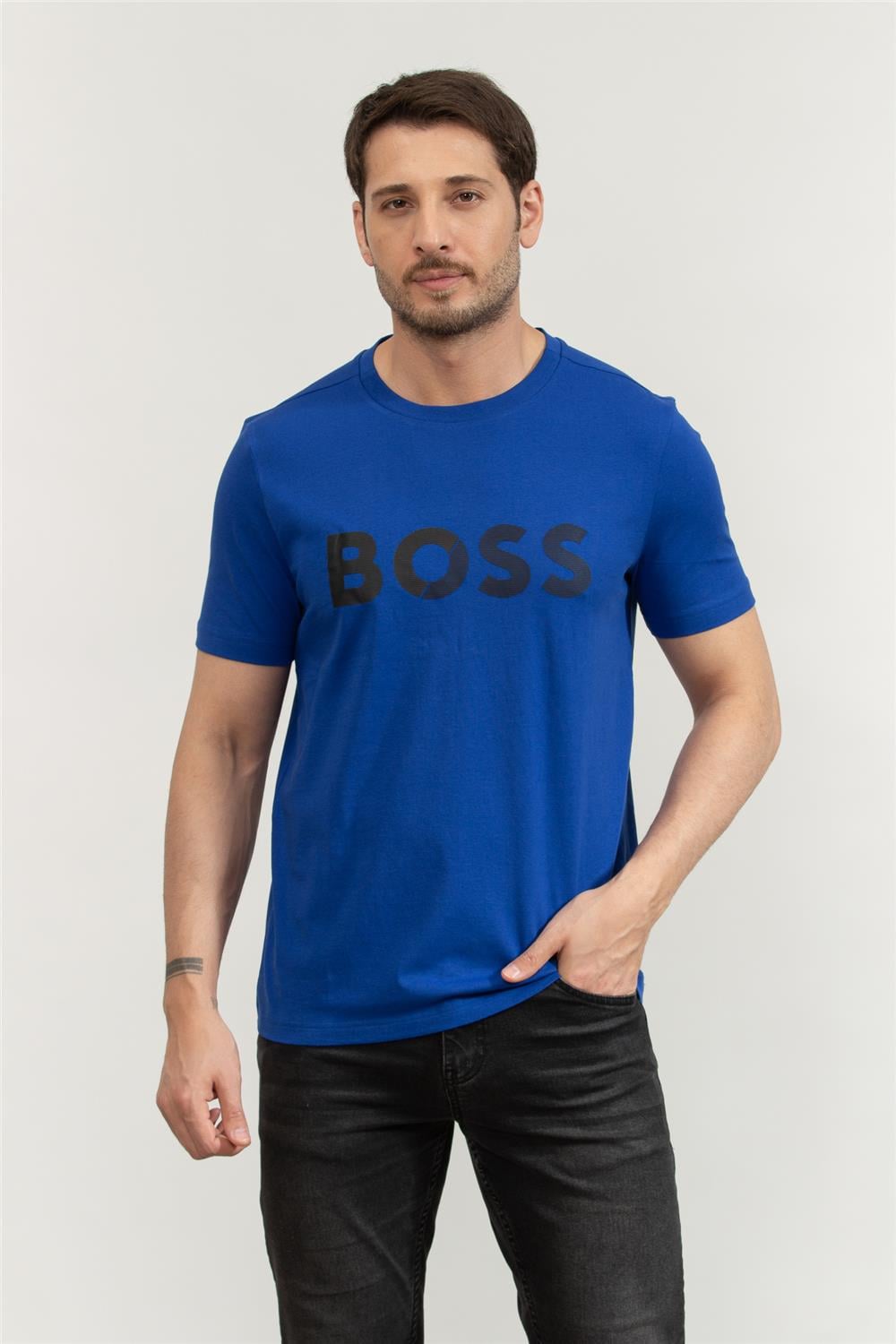 Boss Erkek Bisiklet Yaka T-Shirt