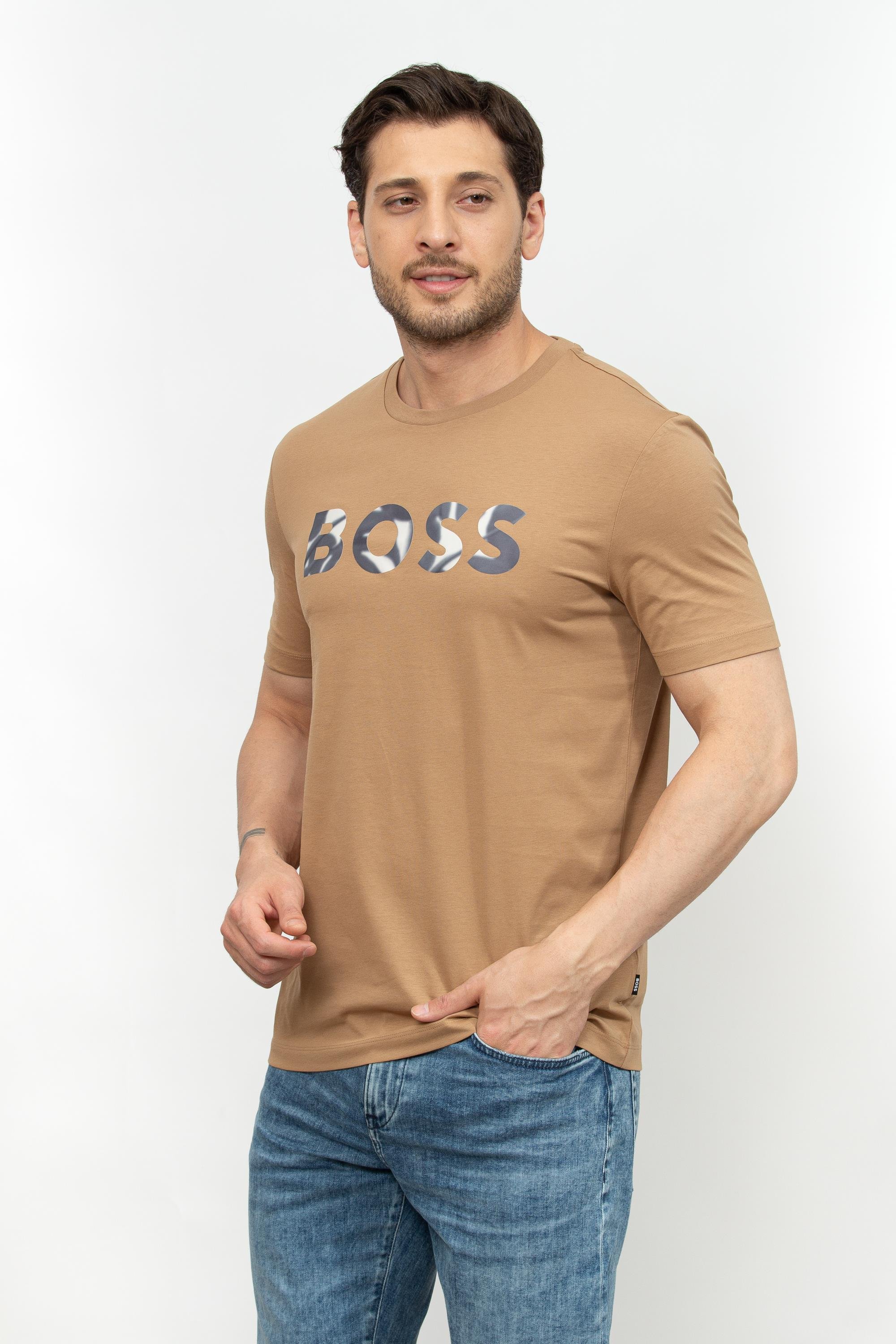 Boss Erkek Bisiklet Yaka T-Shirt