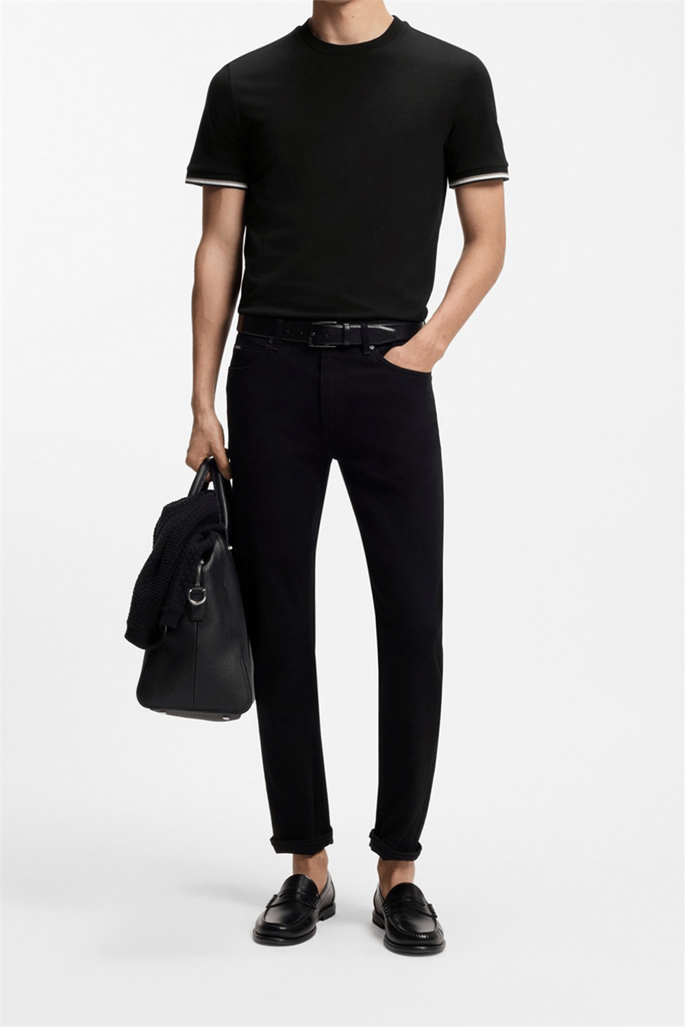 Boss Erkek Bisiklet Yaka T-Shirt
