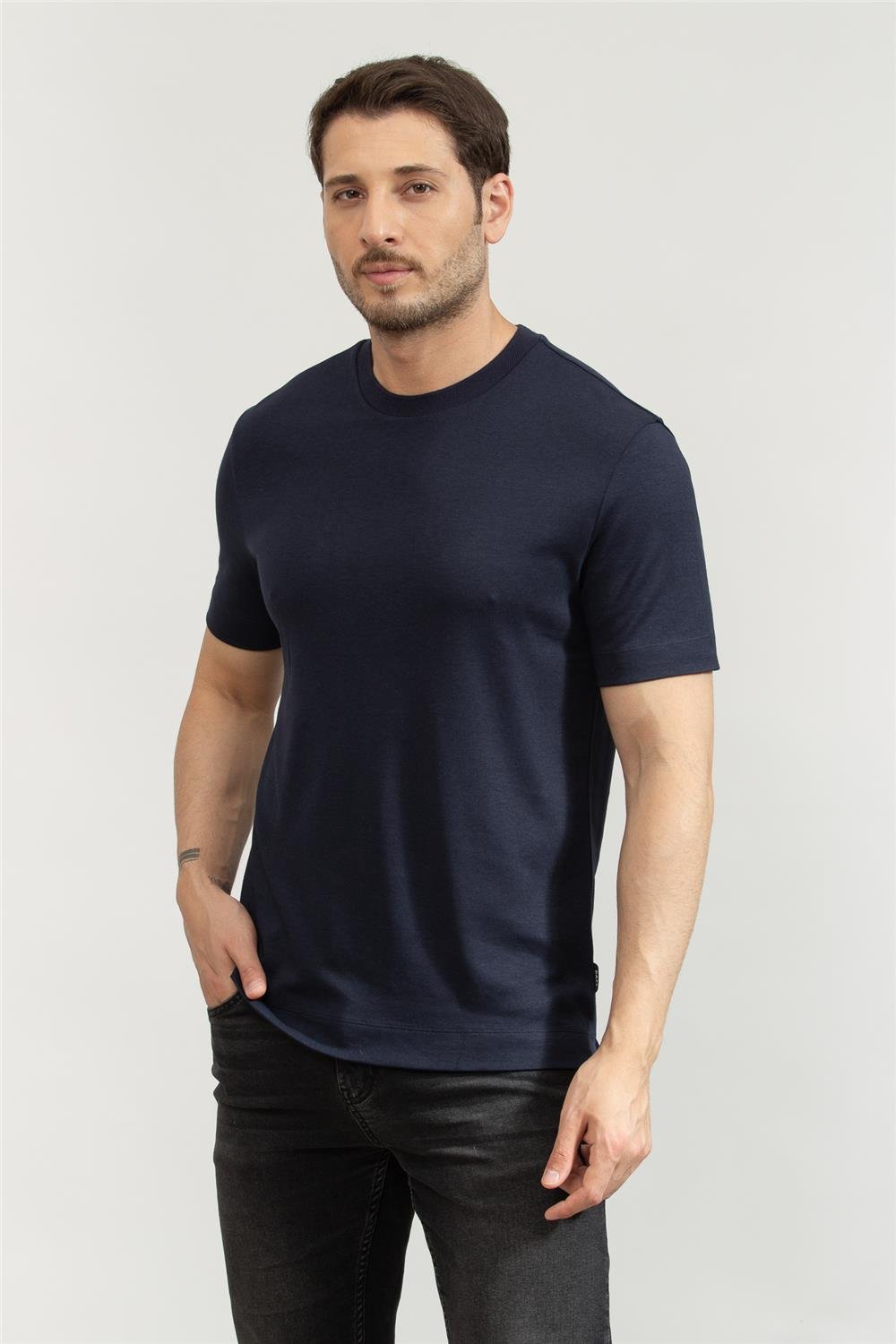 Boss Erkek Bisiklet Yaka T-Shirt