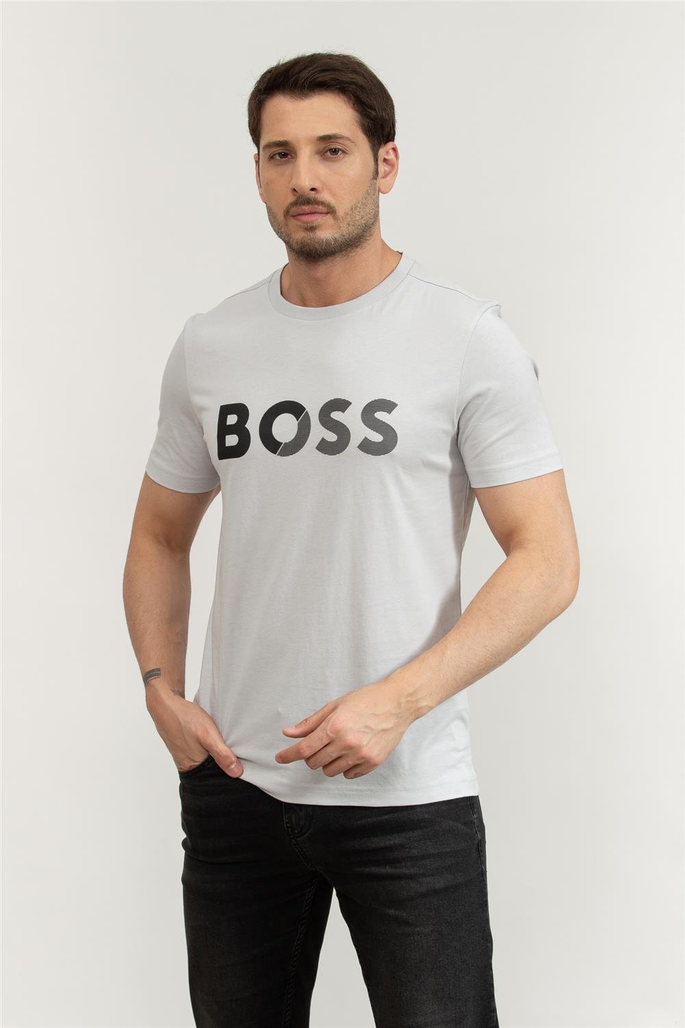 Boss Erkek Bisiklet Yaka T-Shirt