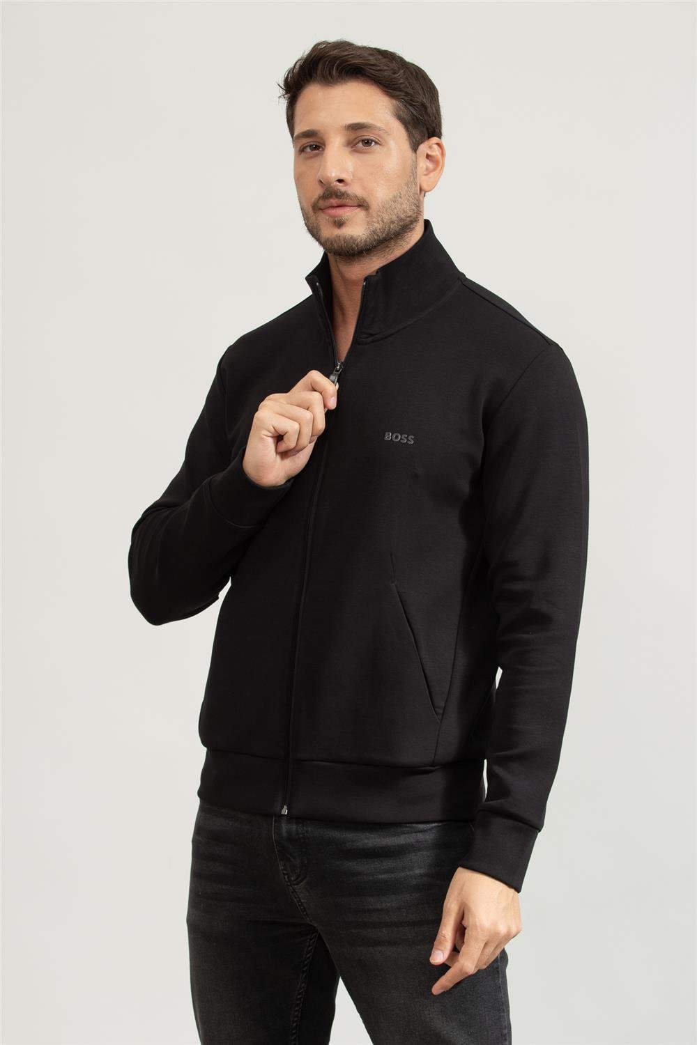 Boss Erkek Fermuarlı Sweatshirt