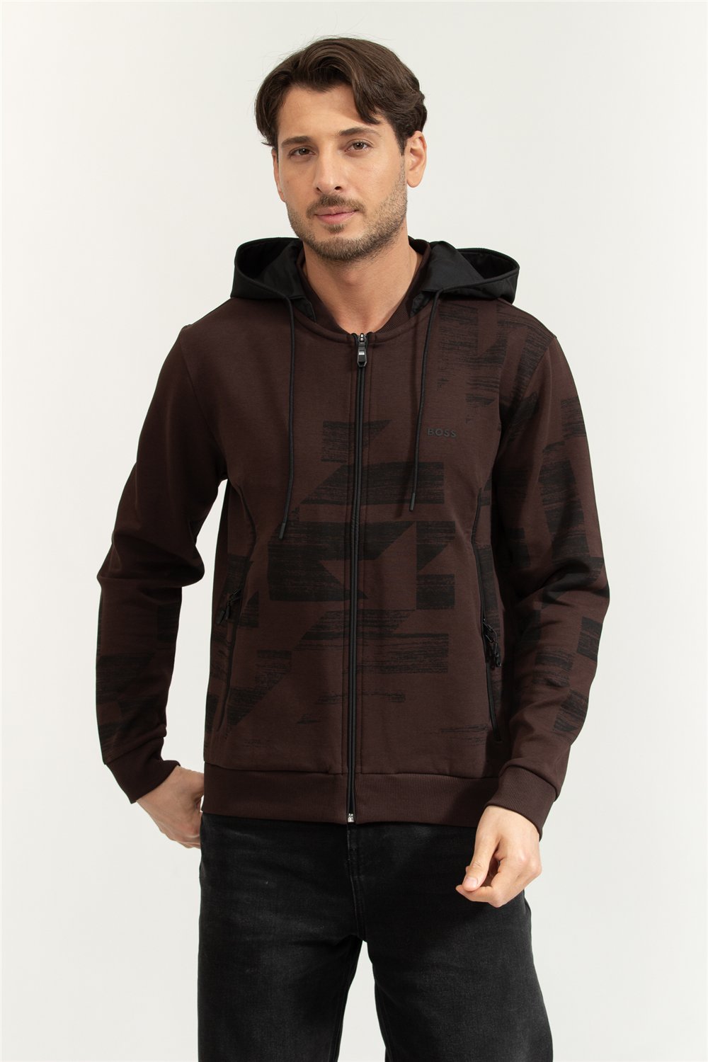 Boss Erkek Fermuarlı Sweatshirt
