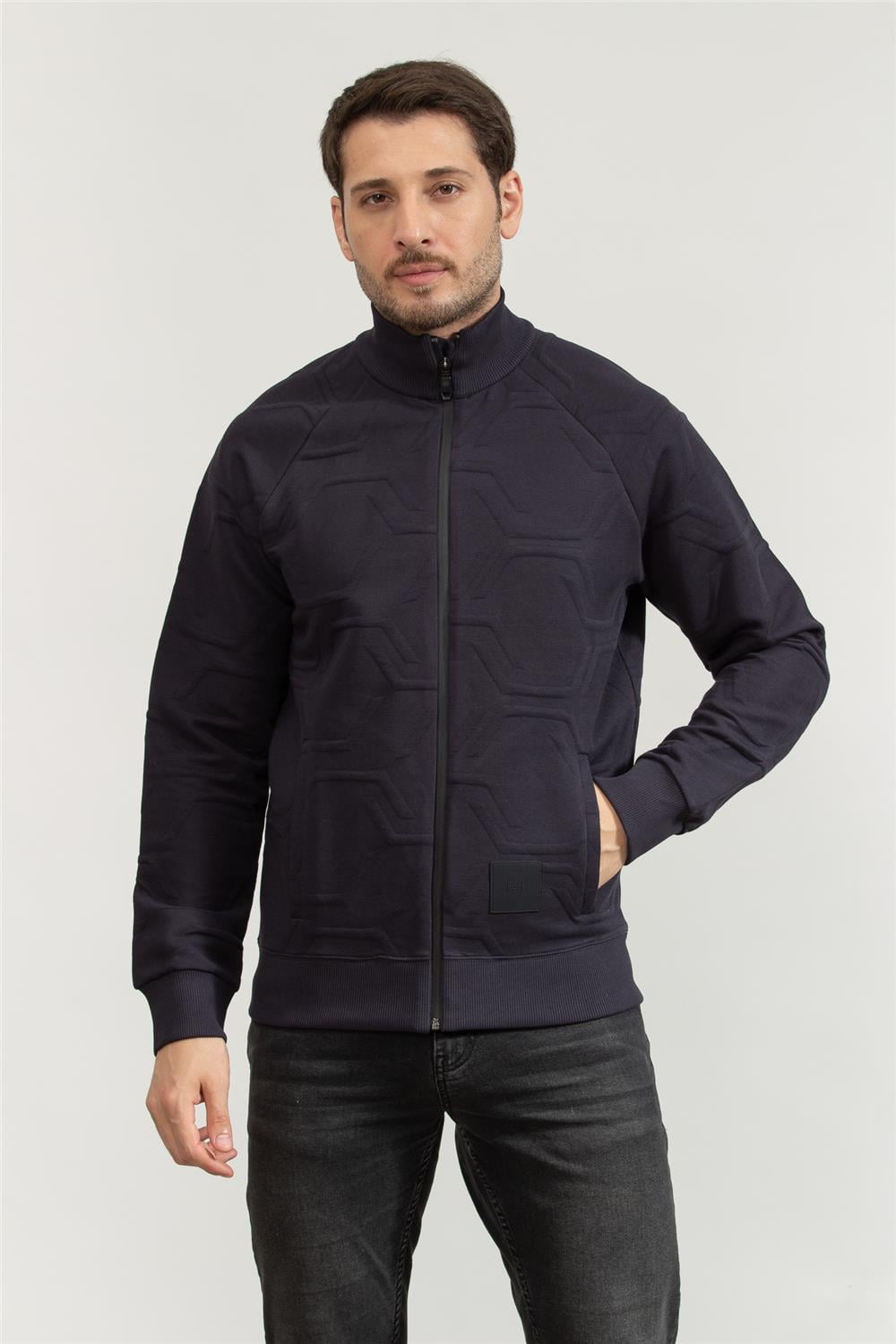 Boss Erkek Fermuarlı Sweatshirt