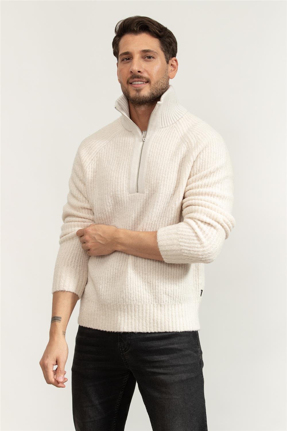 Boss Erkek Fermuarlı Sweatshirt