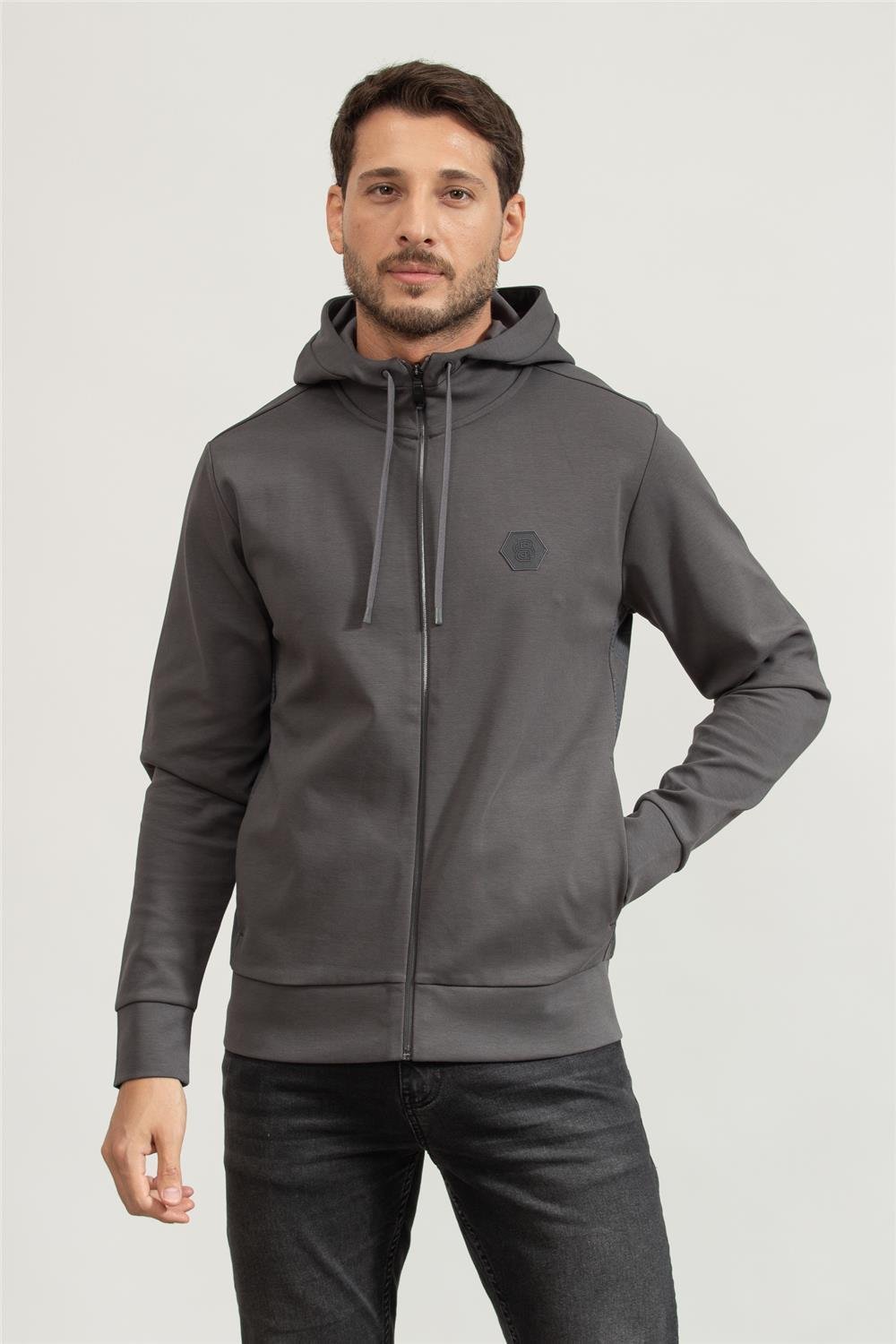 Boss Erkek Fermuarlı Sweatshirt