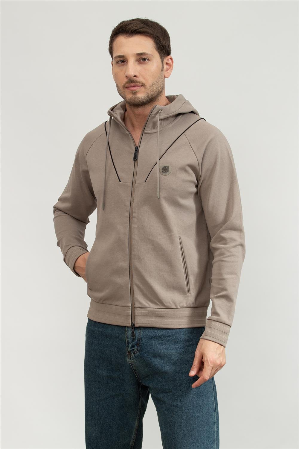 Boss Erkek Fermuarlı Sweatshirt