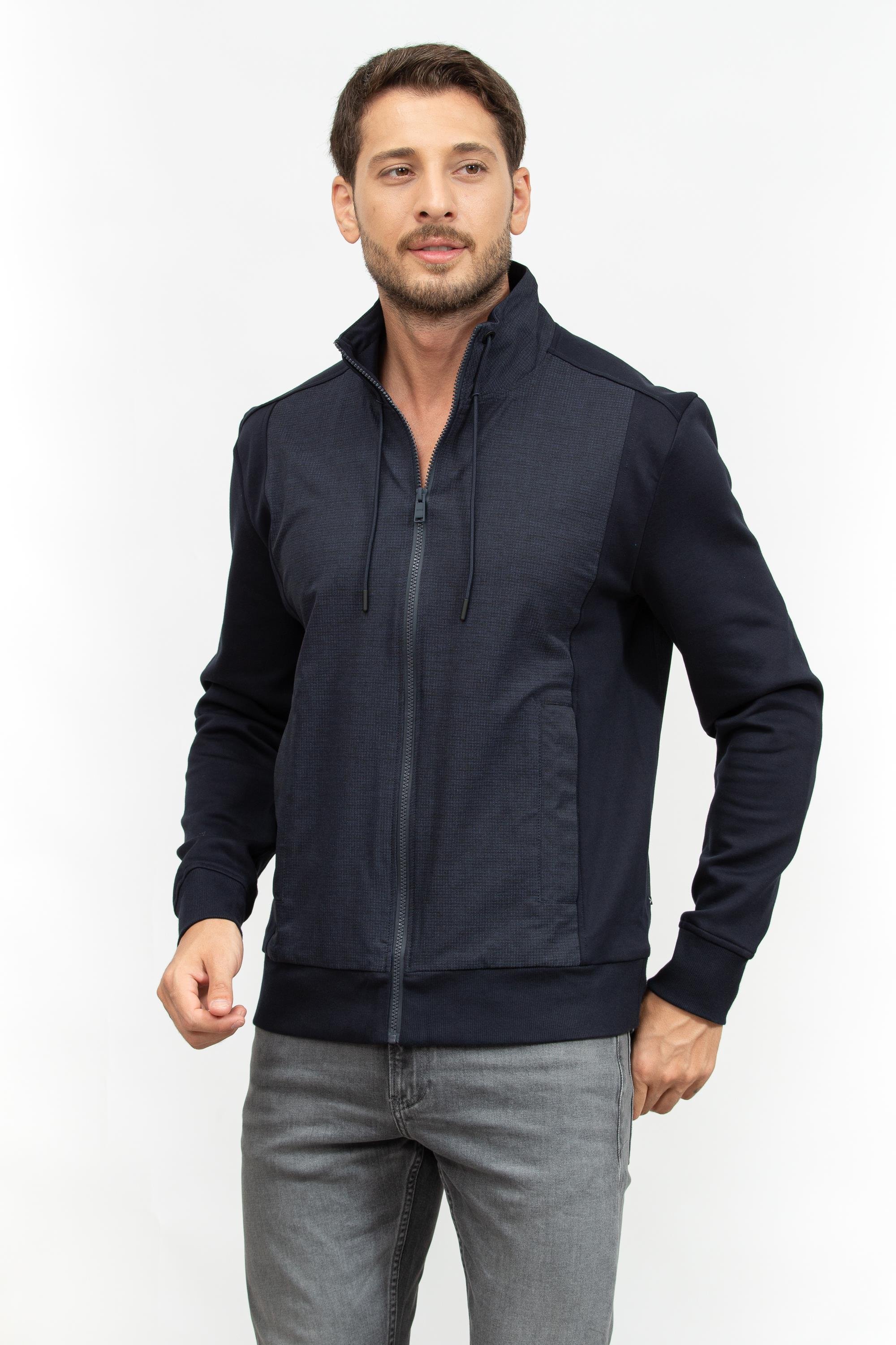 Boss Erkek Fermuarlı Sweatshirt