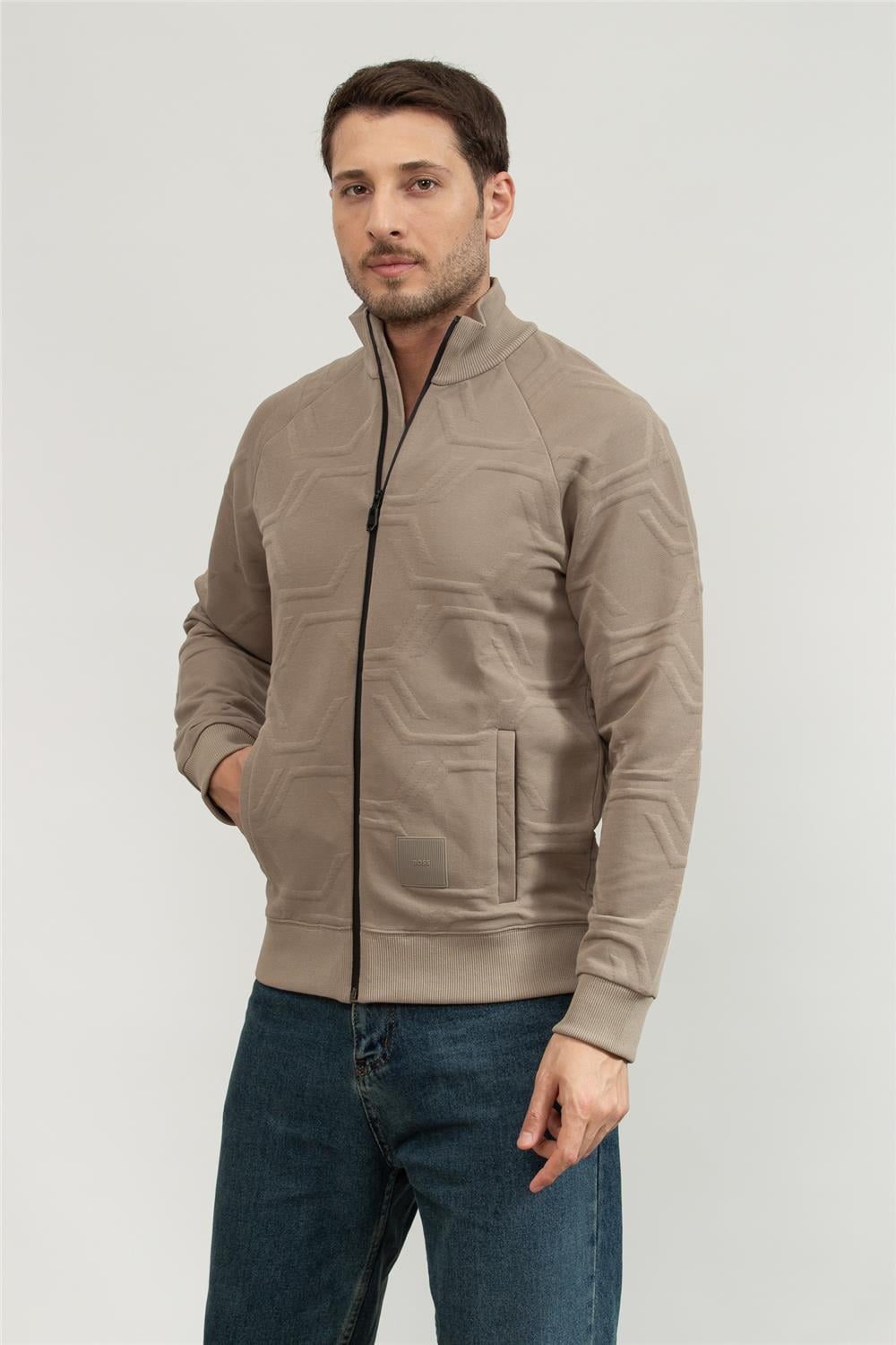 Boss Erkek Fermuarlı Sweatshirt
