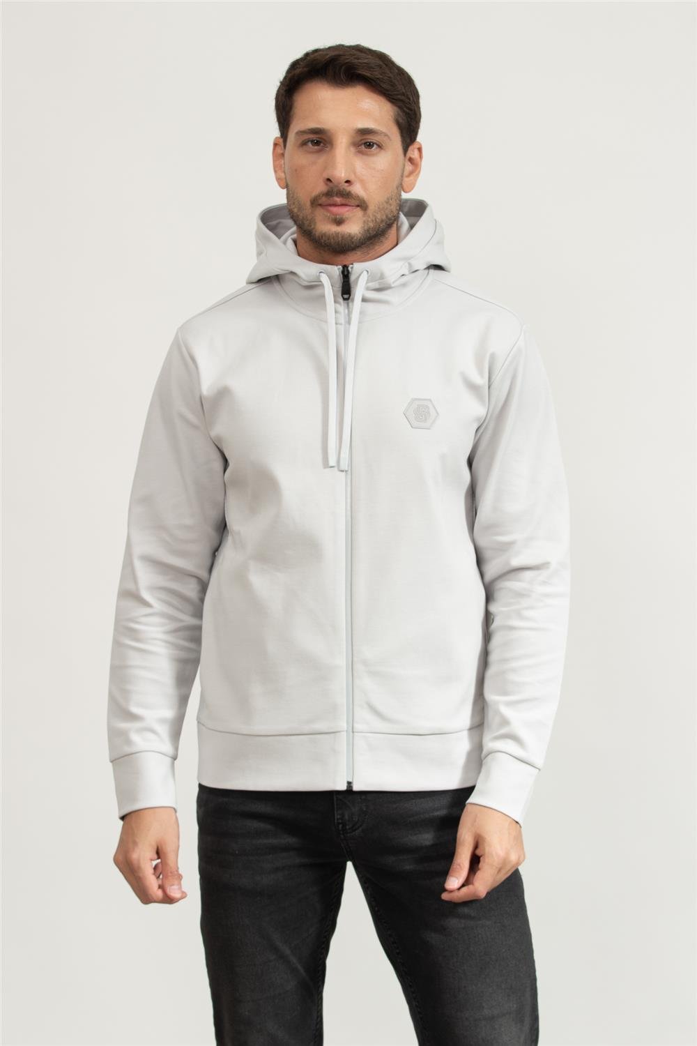 Boss Erkek Fermuarlı Sweatshirt