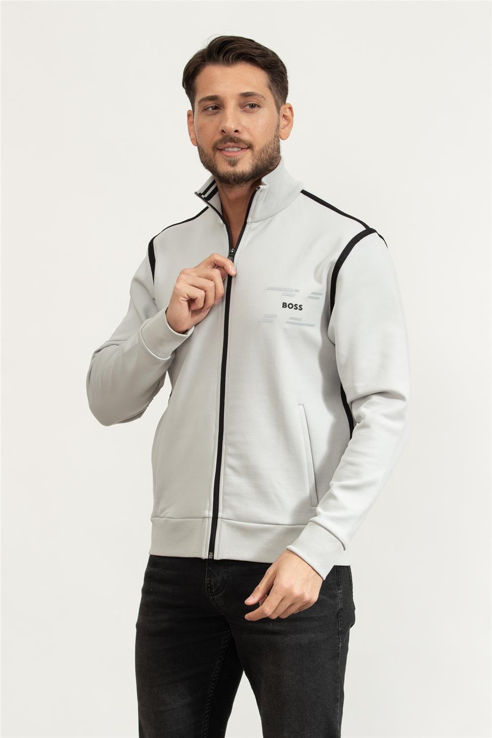 Boss Erkek Fermuarlı Sweatshirt