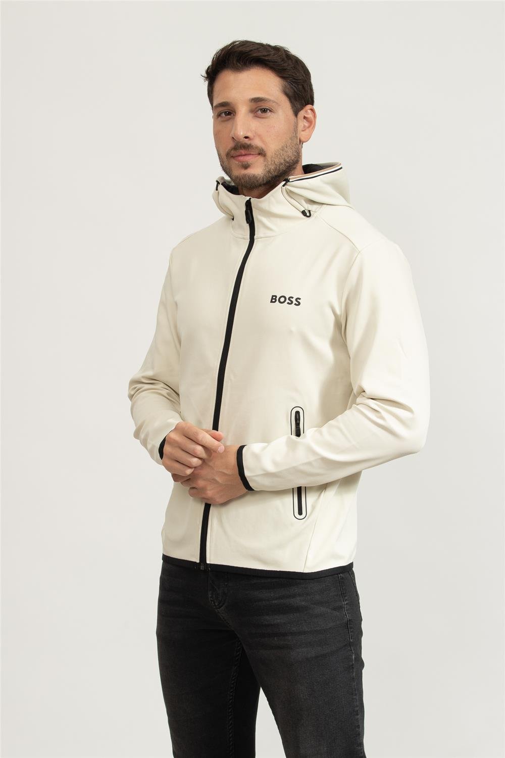 Boss Erkek Fermuarlı Sweatshirt
