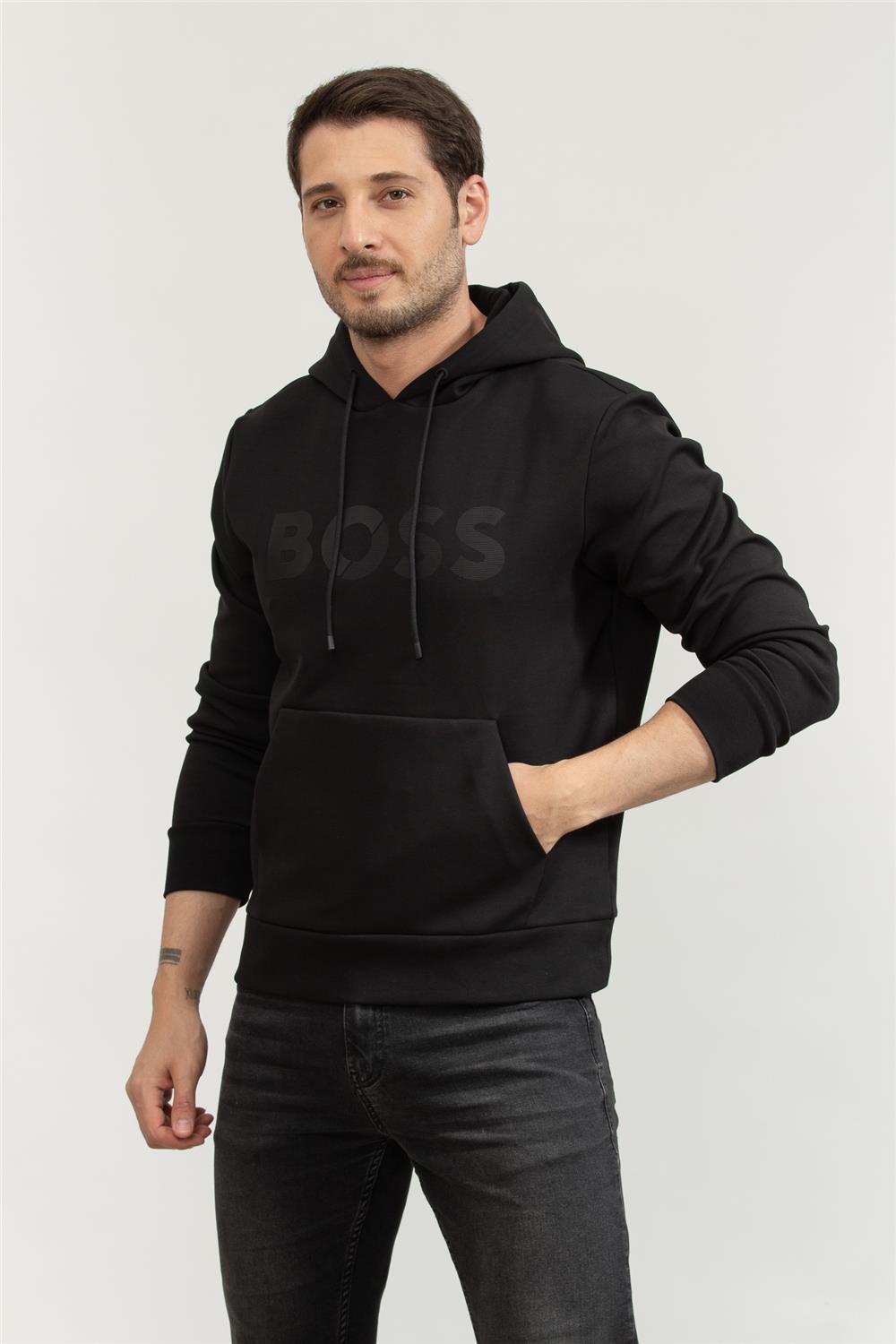 Boss Erkek Kapüşonlu Sweatshirt