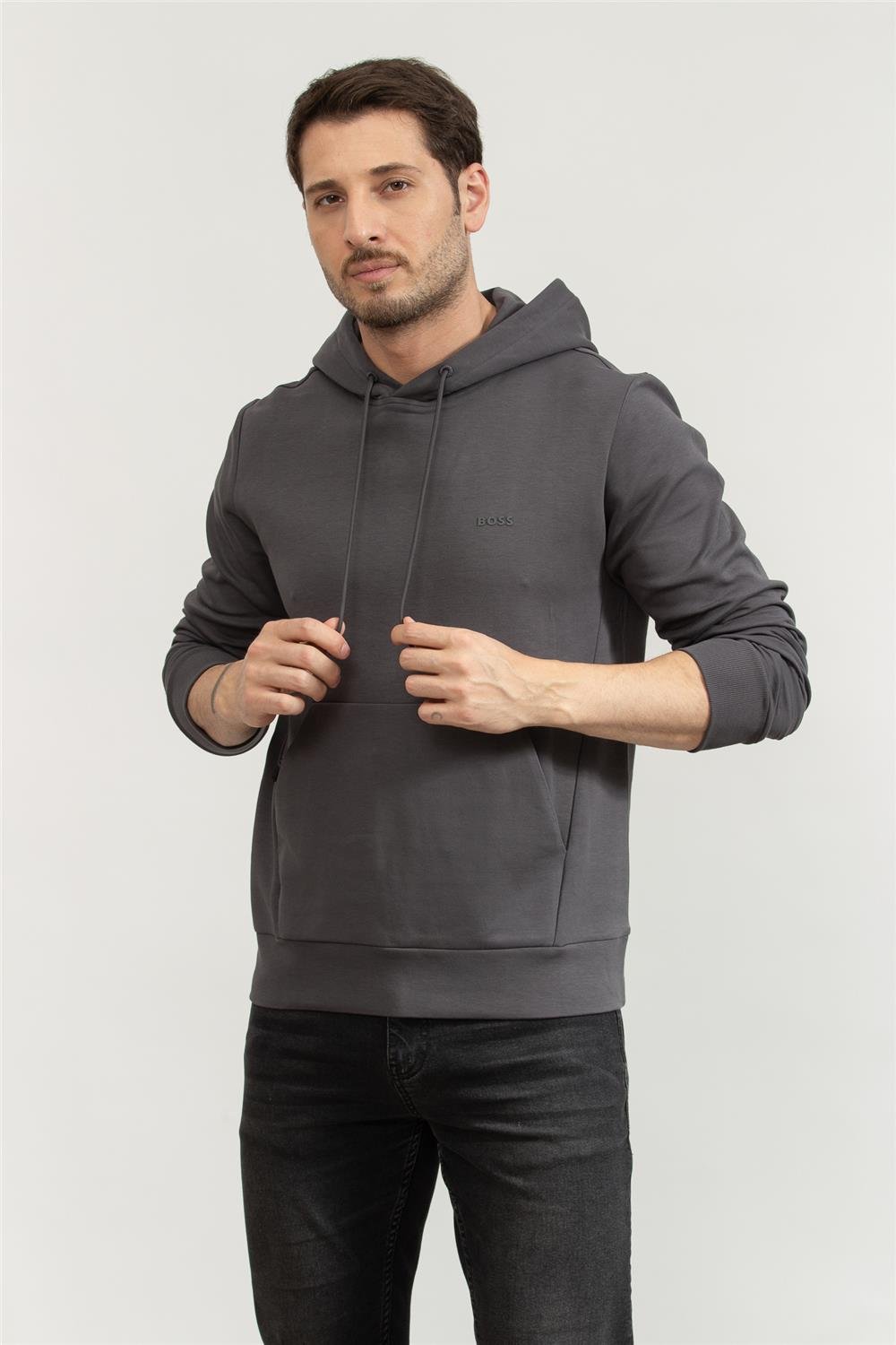 Boss Erkek Kapüşonlu Sweatshirt