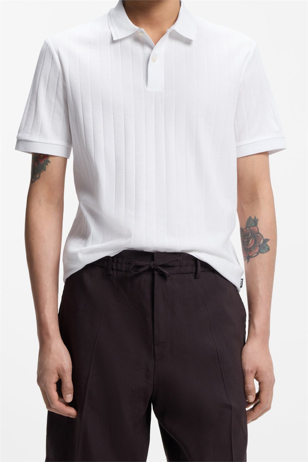 Boss H Parlay 236 Erkek Polo Yaka T-Shirt Beyaz