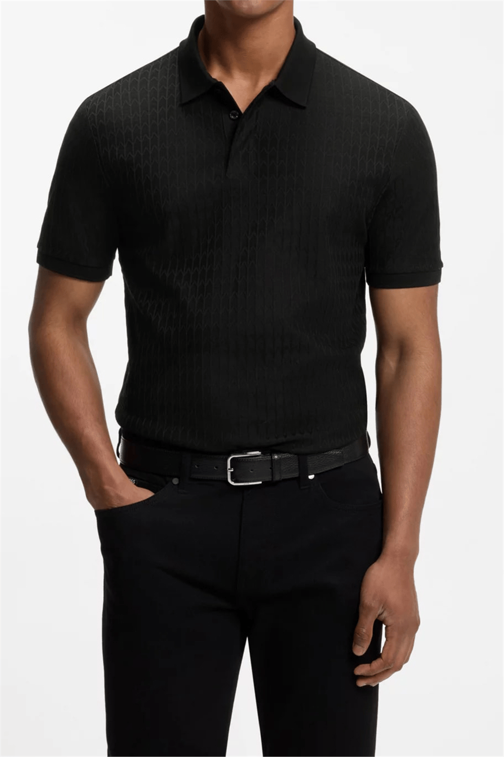 BOSS H Parlay 321 Erkek Polo Yaka T-Shirt Siyah