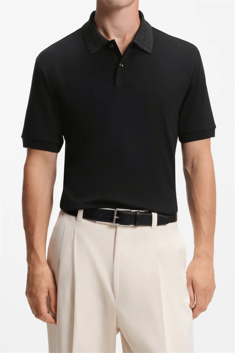 BOSS H Parlay 49 Erkek Polo Yaka T-Shirt Siyah