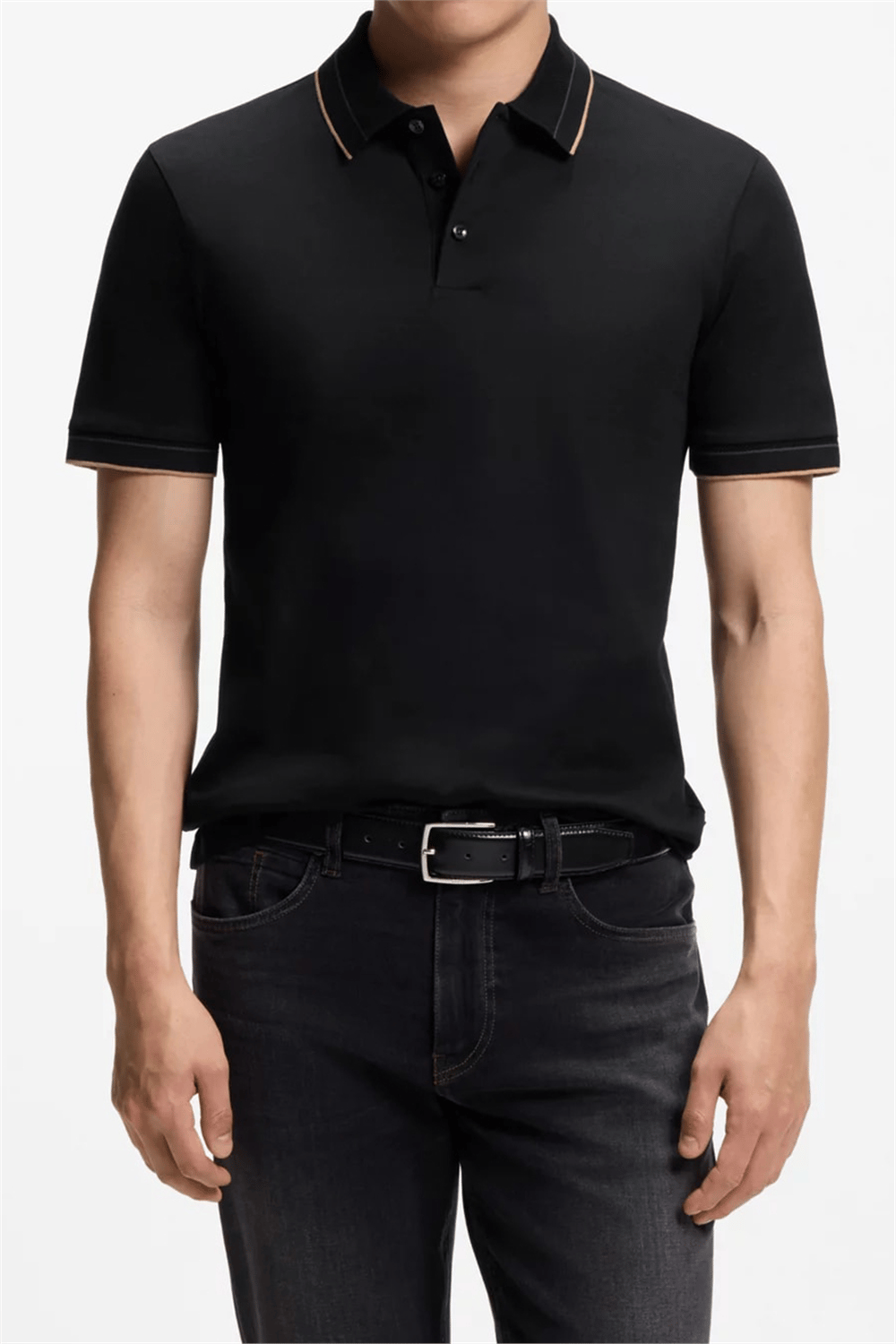 BOSS H Phillipson 195 Erkek Polo Yaka T-Shirt Siyah