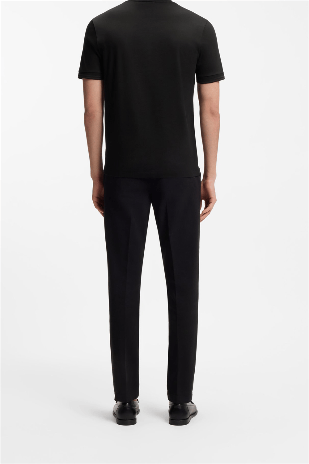 Boss H Tessler 238 Erkek Bisiklet Yaka T-Shirt Siyah