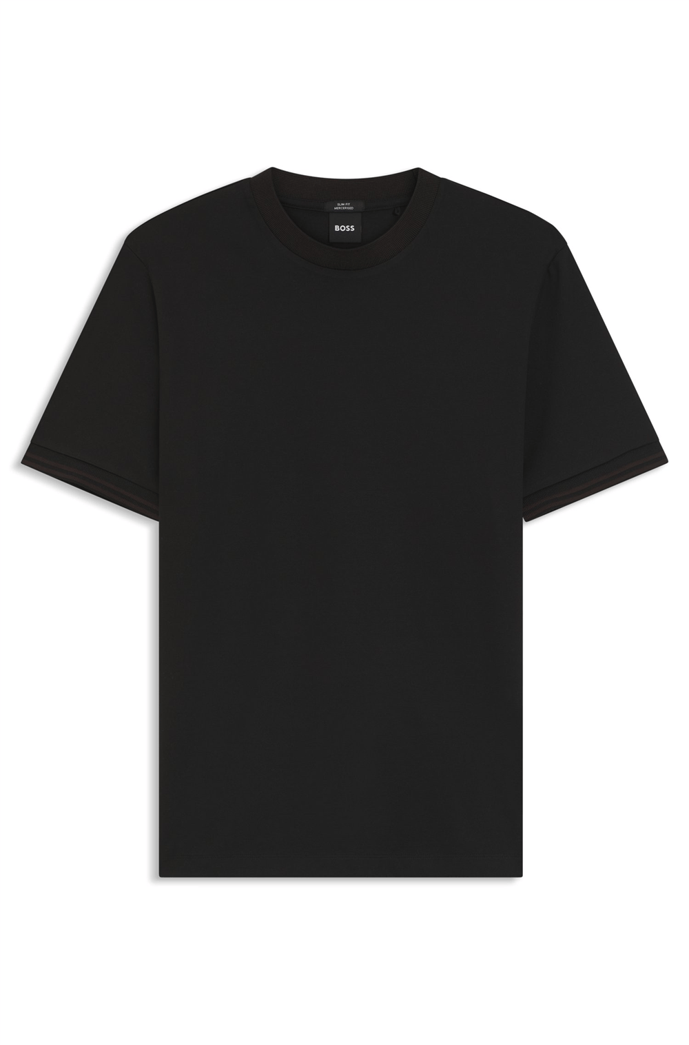 Boss H Tessler 238 Erkek Bisiklet Yaka T-Shirt Siyah