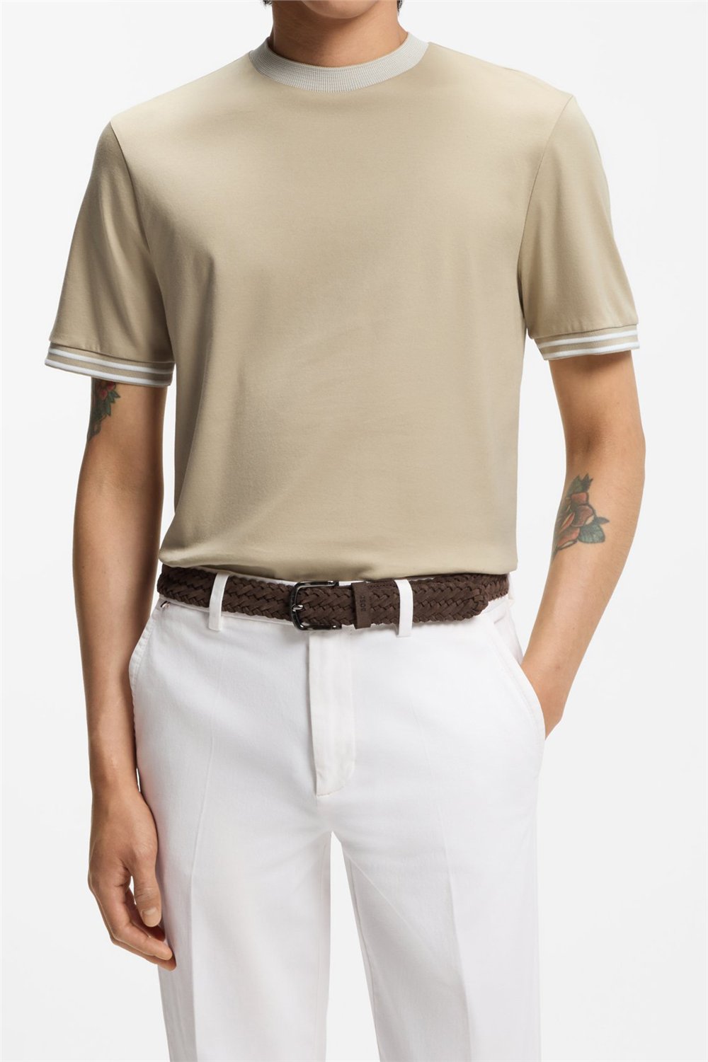 Boss H Tessler 238 Erkek Bisiklet Yaka T-Shirt