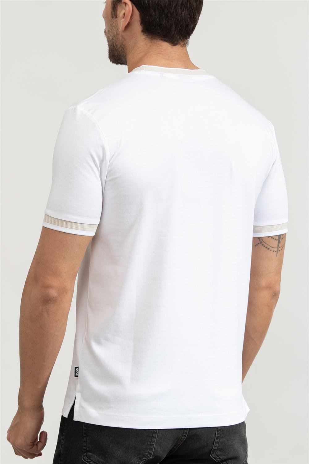 BOSS H-Tessler Erkek Bisiklet Yaka T-Shirt