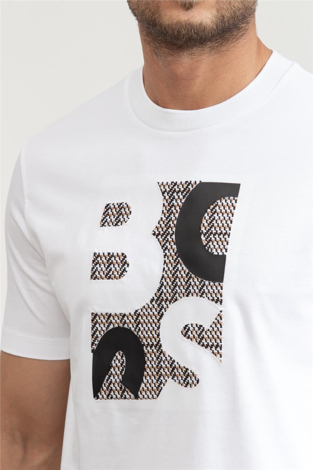 BOSS H-Thompson Erkek Bisiklet Yaka T-Shirt