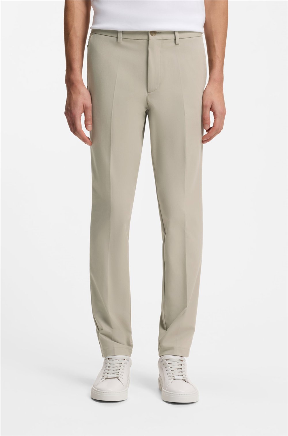 BOSS P-Kaiton1-Zip Erkek Pantolon Bej