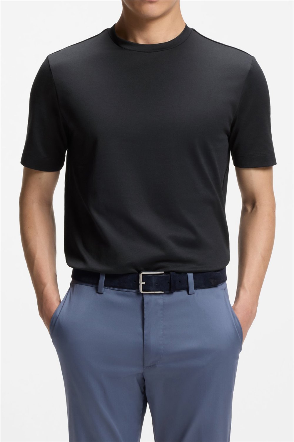 Boss P Taut 89 Erkek Bisiklet Yaka T-Shirt Mavi