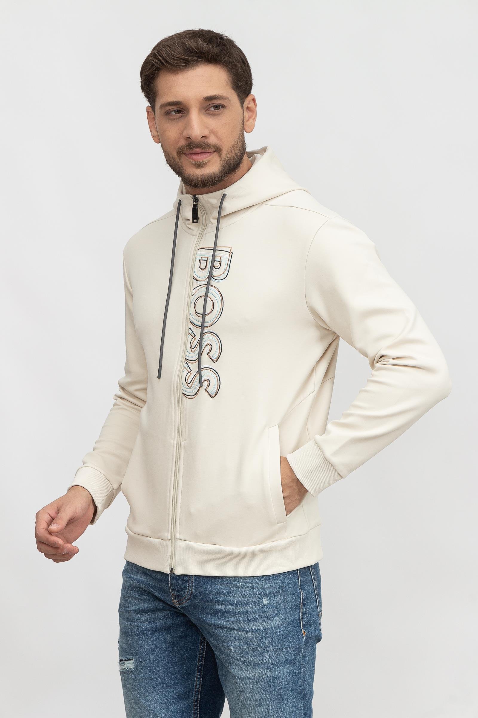 Boss Saggy Erkek Fermuarlı Sweatshirt