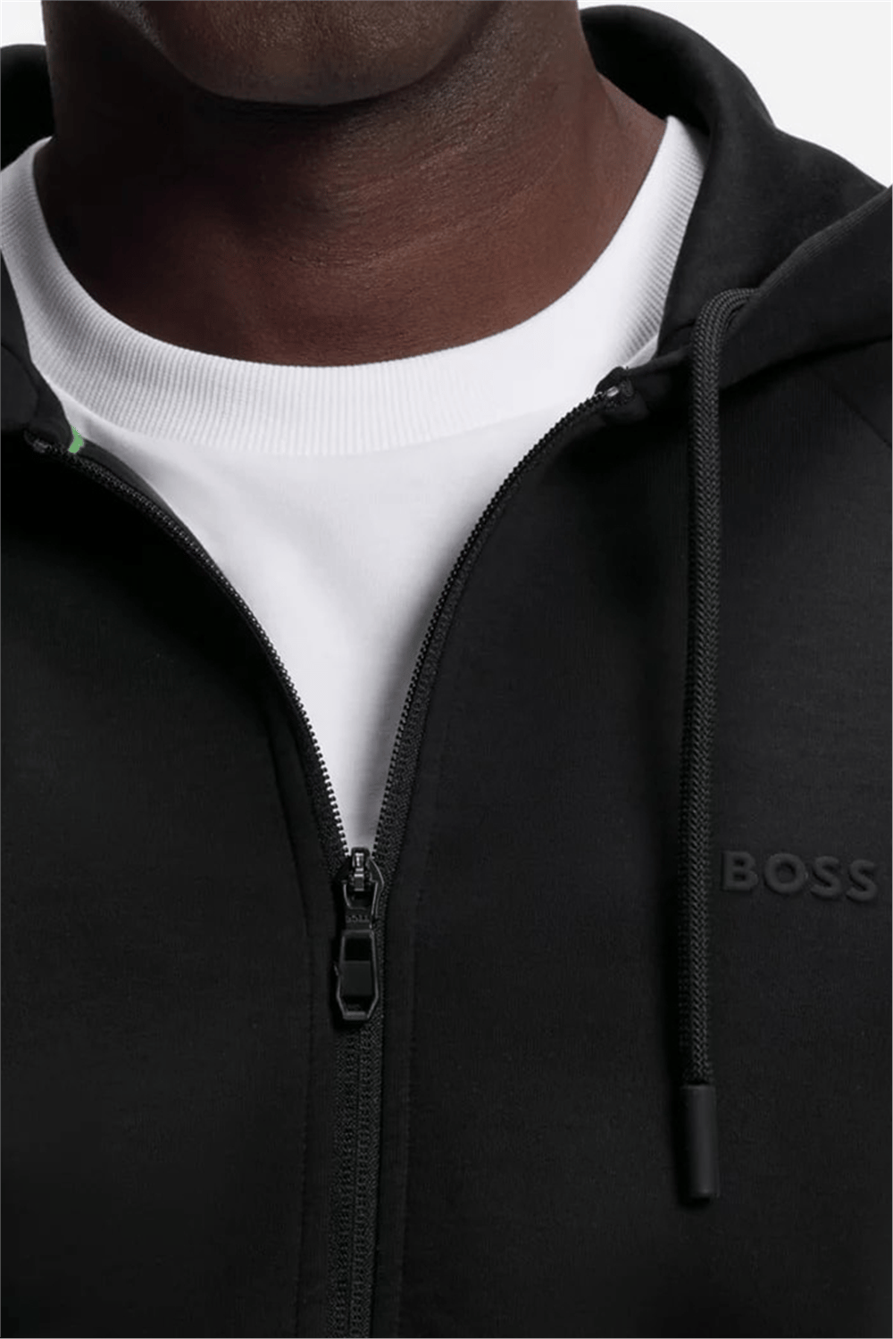 BOSS Saggy Erkek Kapüşonlu Sweatshirt Siyah